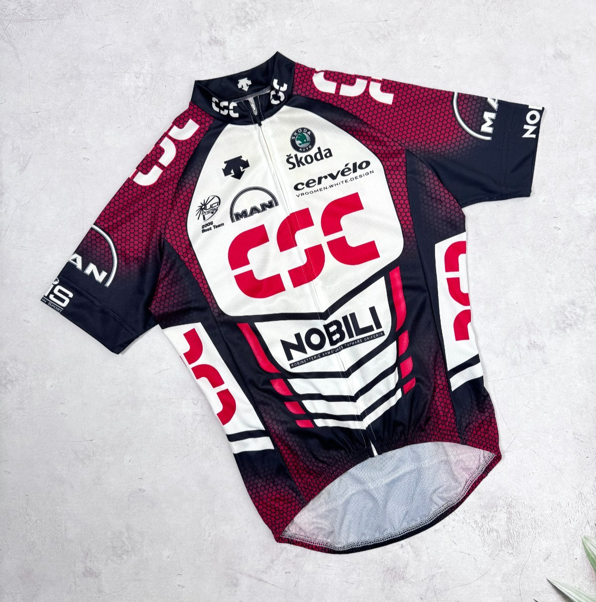 Descente CSC Skoda Man UCI 2006 Nobili Sis Cervelo Cycling Jersey size Small