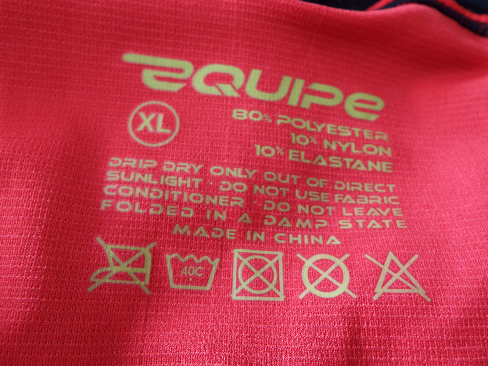Men’s Endura Equipe Short Sleeve Red and Black Cycling Jersey Size XL