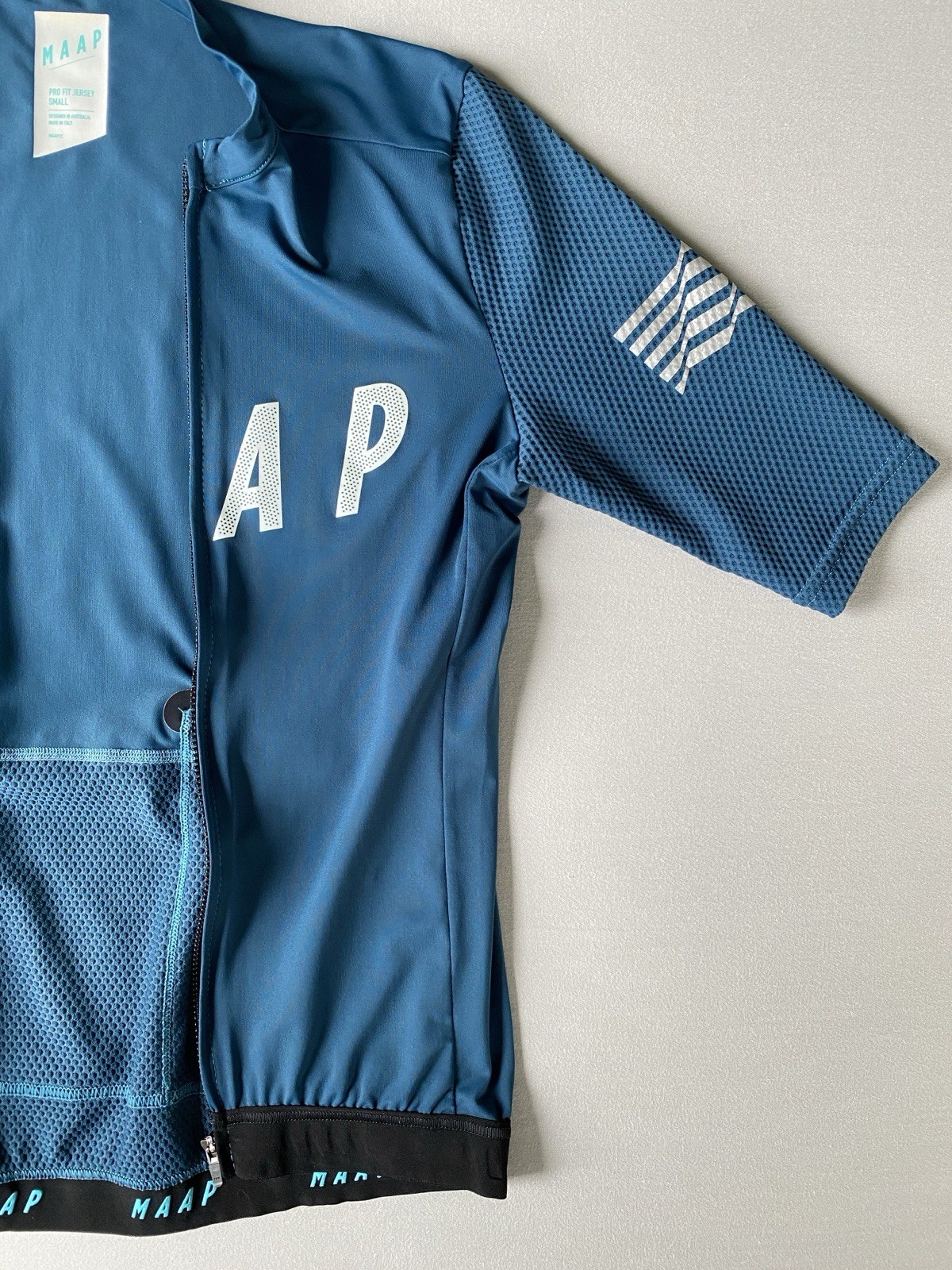 MAAP Encore Pro Base Short-Sleeve Cycling Jersey-Men S-Slate Blue-Made in Italy