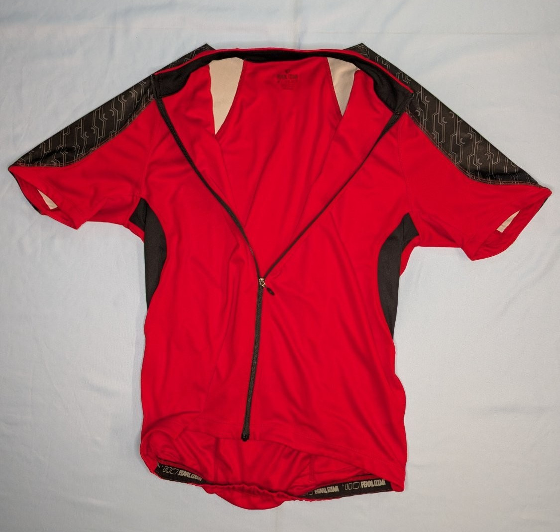 Pearl Izumi Cycling Jersey Select Mens M Red Geometric Short Sleeve