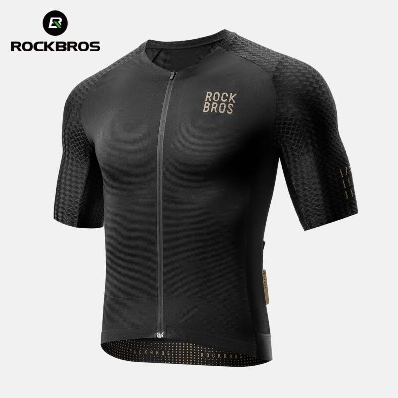 ROCKBROS Summer Men’s Cycling Jersey Breathable Moisture-Wicking Cycling Shirt