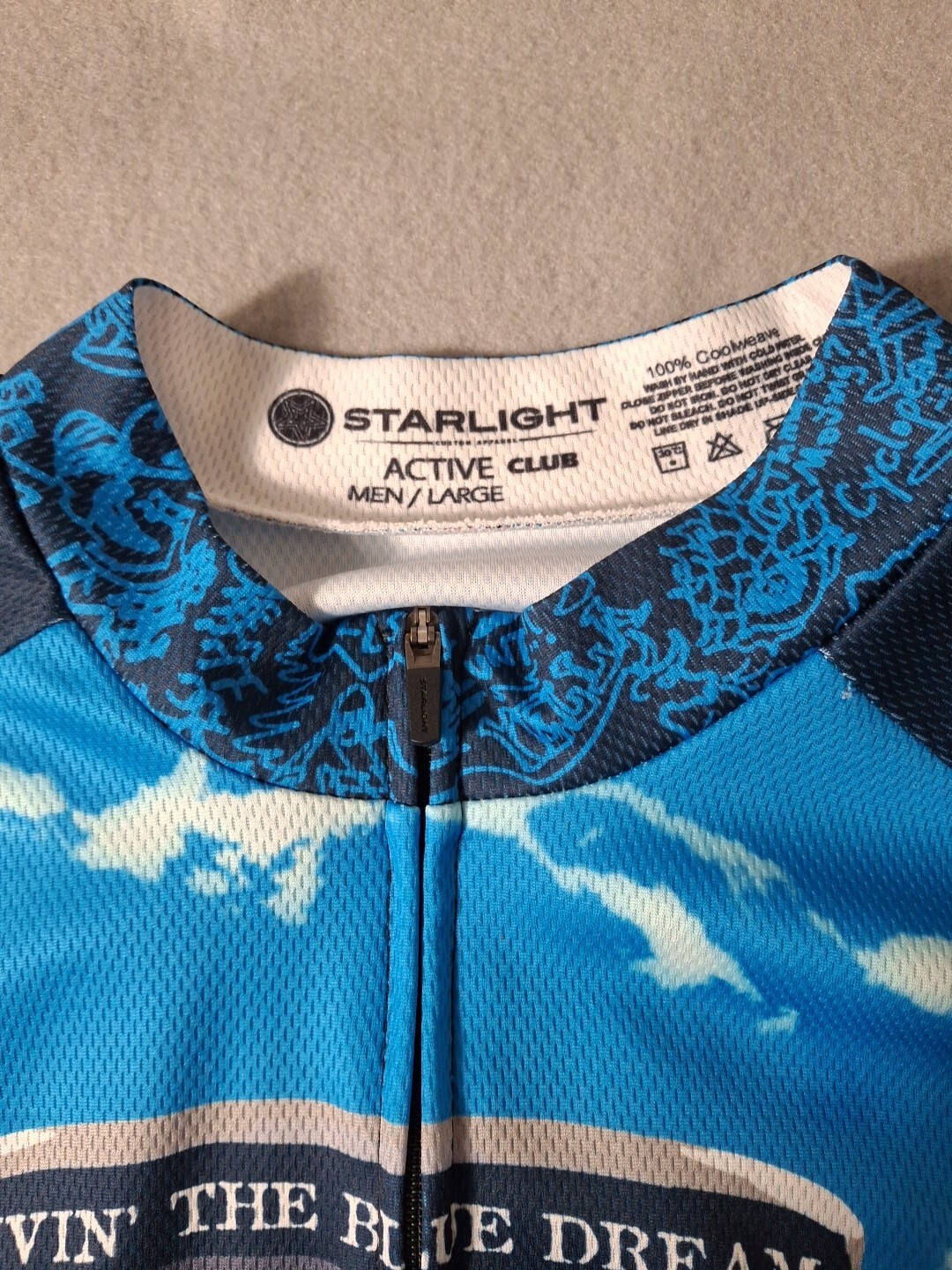 Starlight Cycling Jersey Mens L Breathable Full Zip Active Club Graphic Print