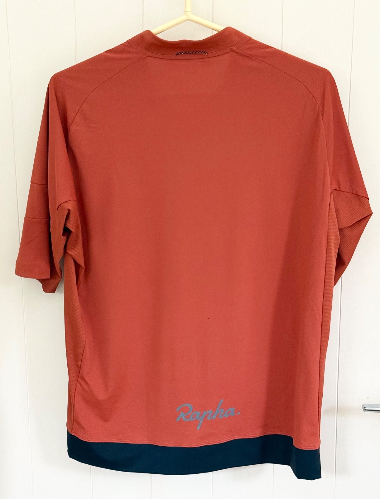 RAPHA Men’s Explore Zip Neck Technical T-shirt, Large, Dark Orange
