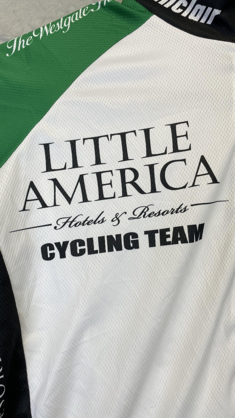 VOmax Little America Cycling Team Jersey Womens Small Full Zip Short Sleeve