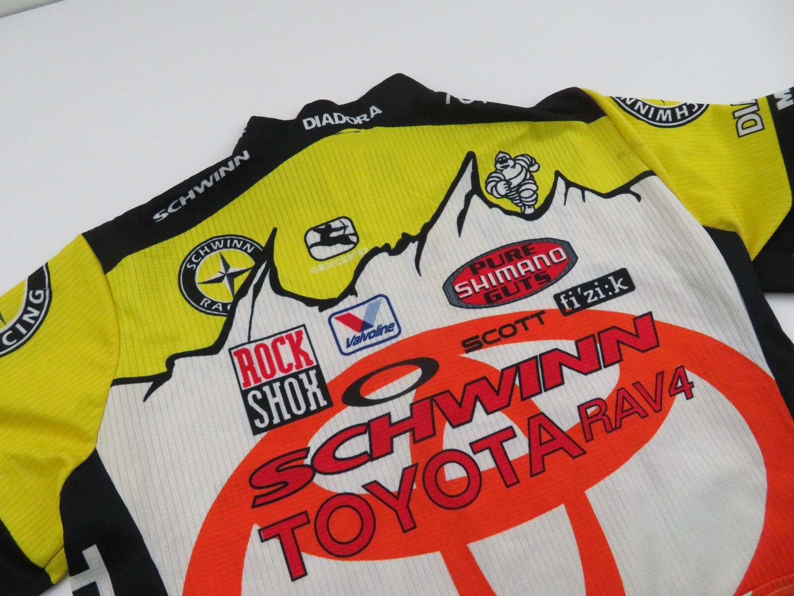 Vintage 90s Schwinn Toyota Giordana Diadora Pro Cycling Bike Jersey Mens XL 44