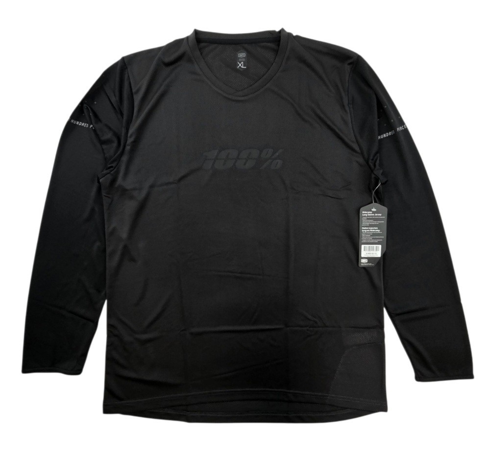 100% Men’s Ridecamp Mountain Bike Jersey Size XL Long Sleeve Black Charcoal MTB
