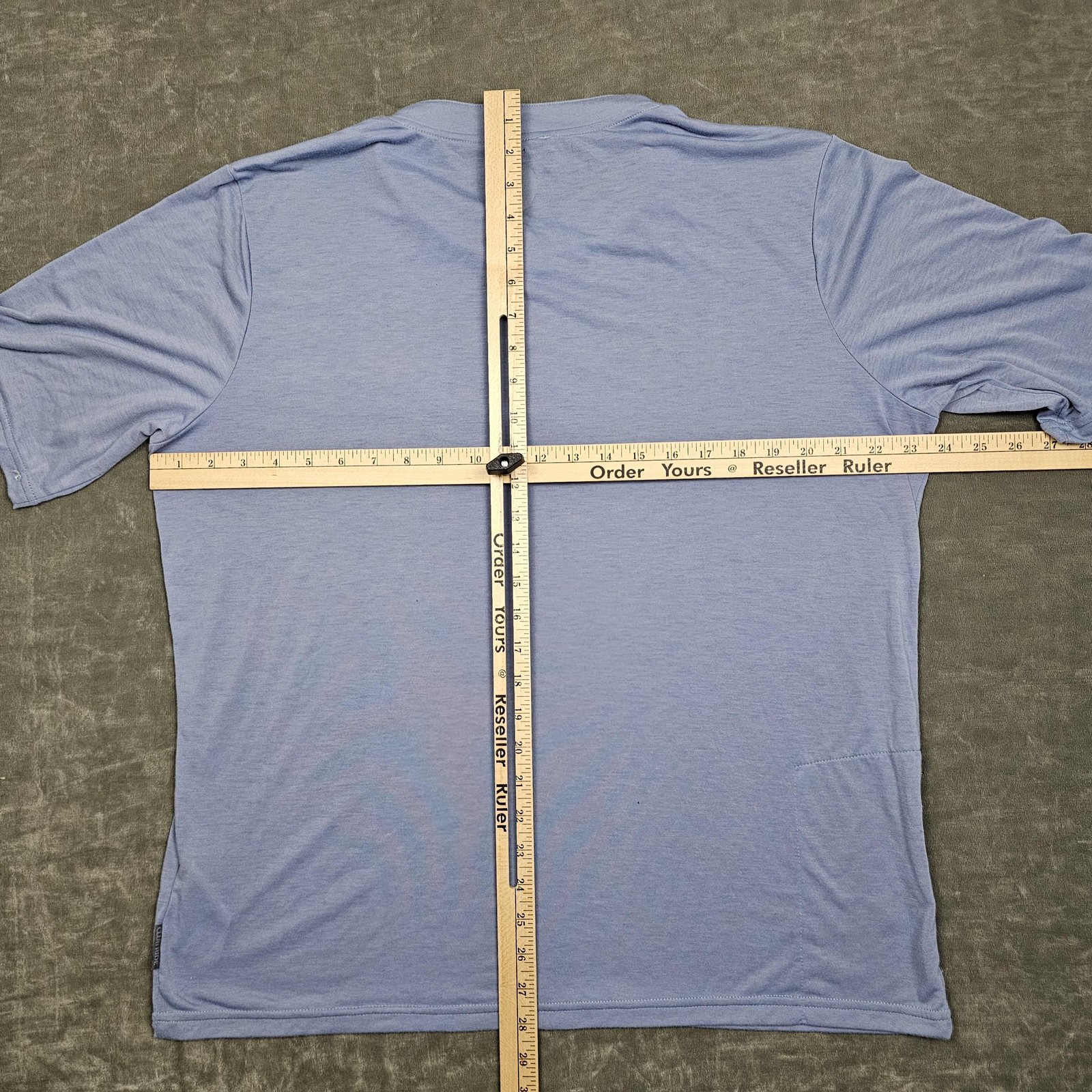 Club Ride Henley Shirt Mens XL Blue Wool Blend Pocket Cycling Tee Lightweight