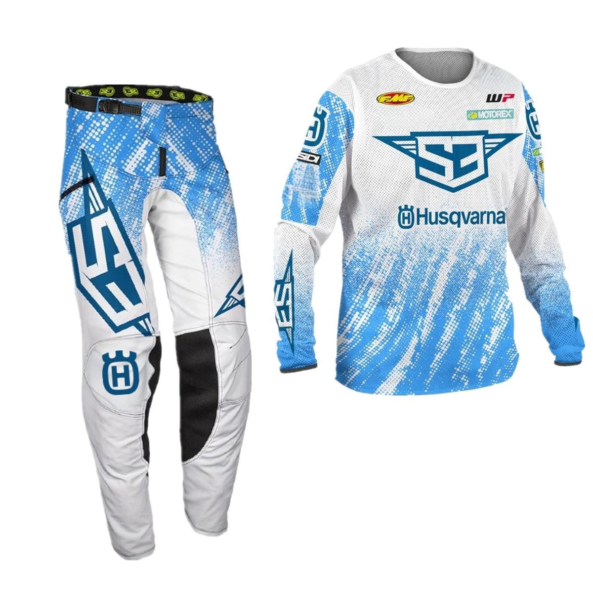 2026 HARD Wear Husqvarna MX Gear Set Off-Road Motocross Jersey & Pants Kit