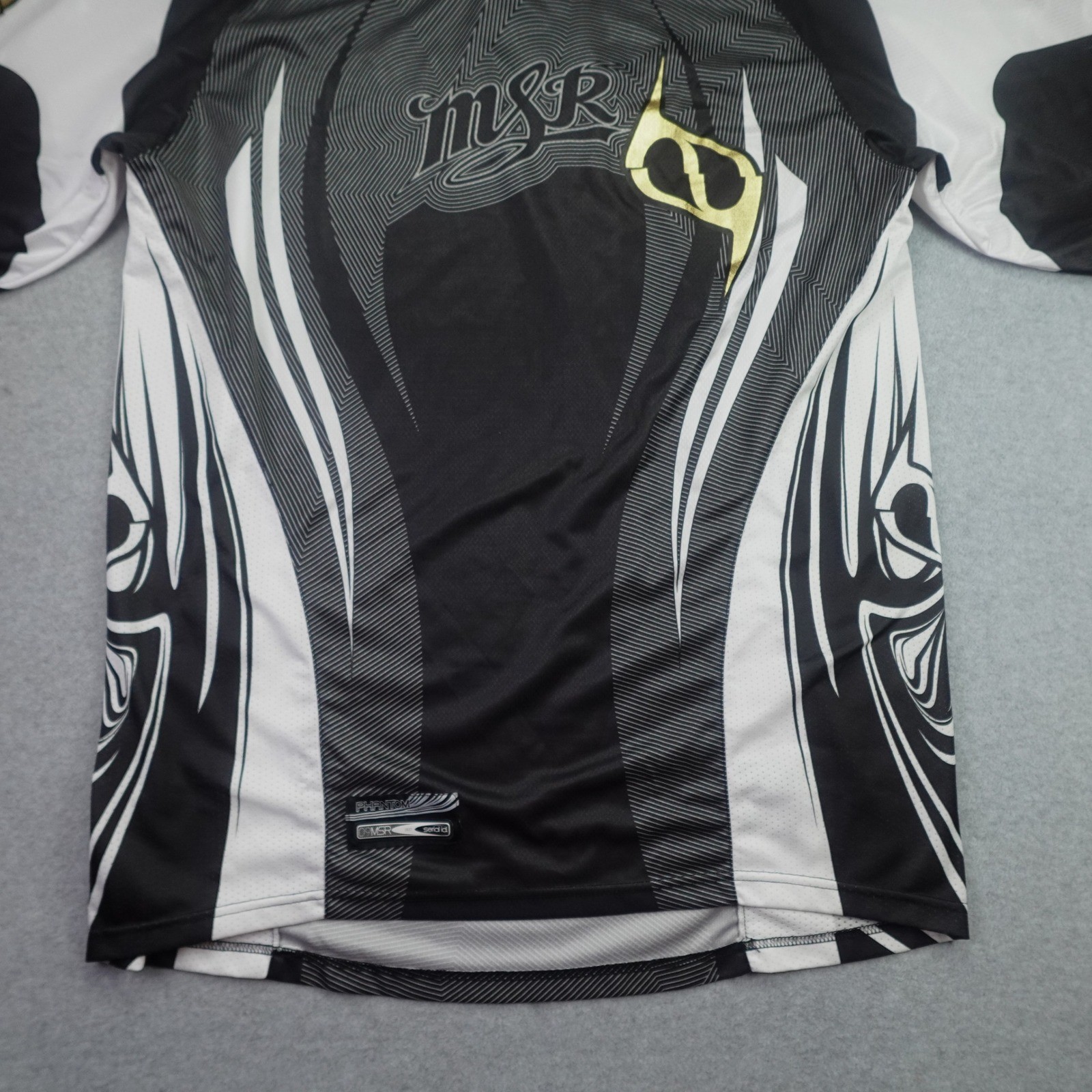 MSR Phantom Jersey Mens XL Black White Gold Racing Long Sleeve Motocross