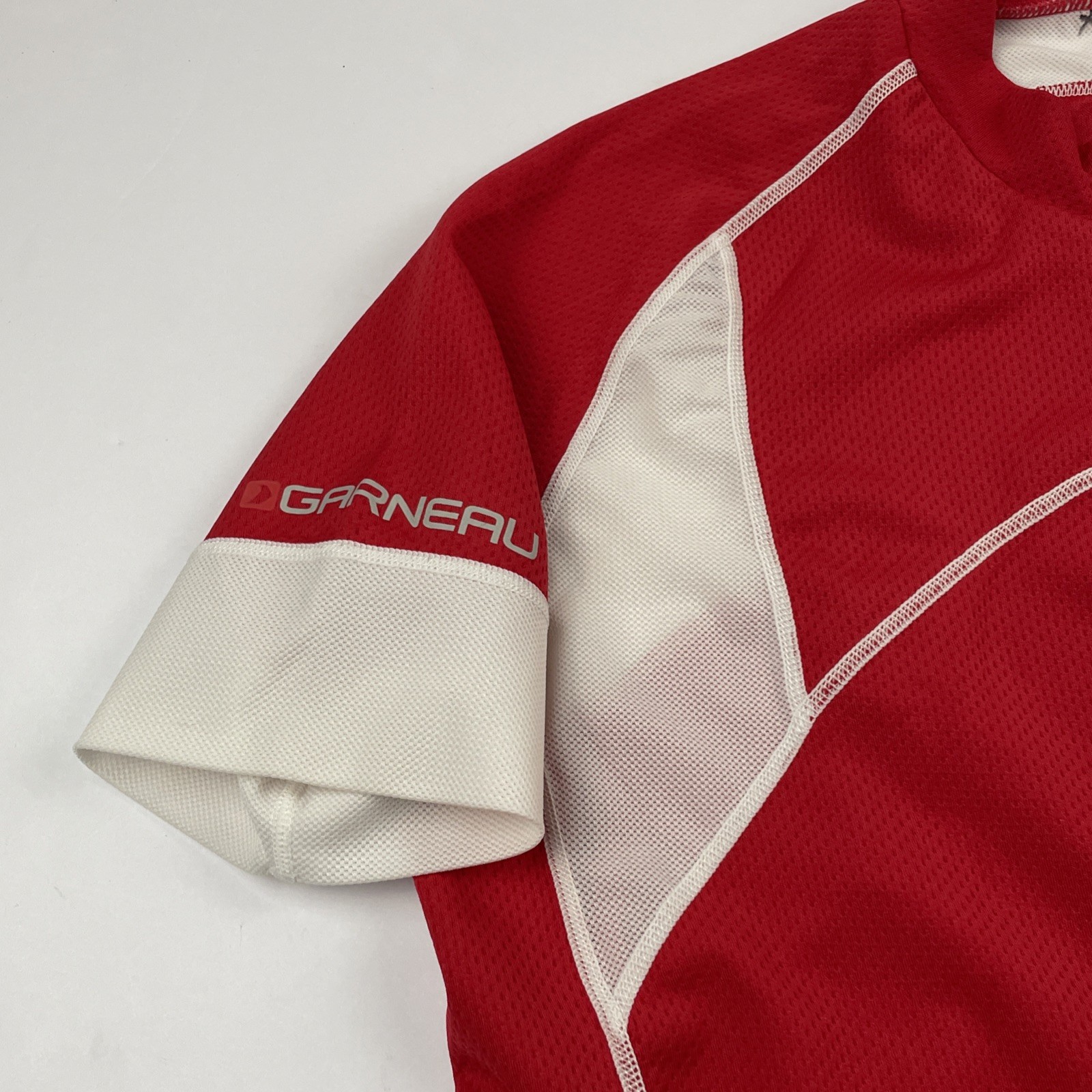 Louis Garneau Cycling Jersey Men’s M Short Sleeve Full Zip Poly Stretch Red