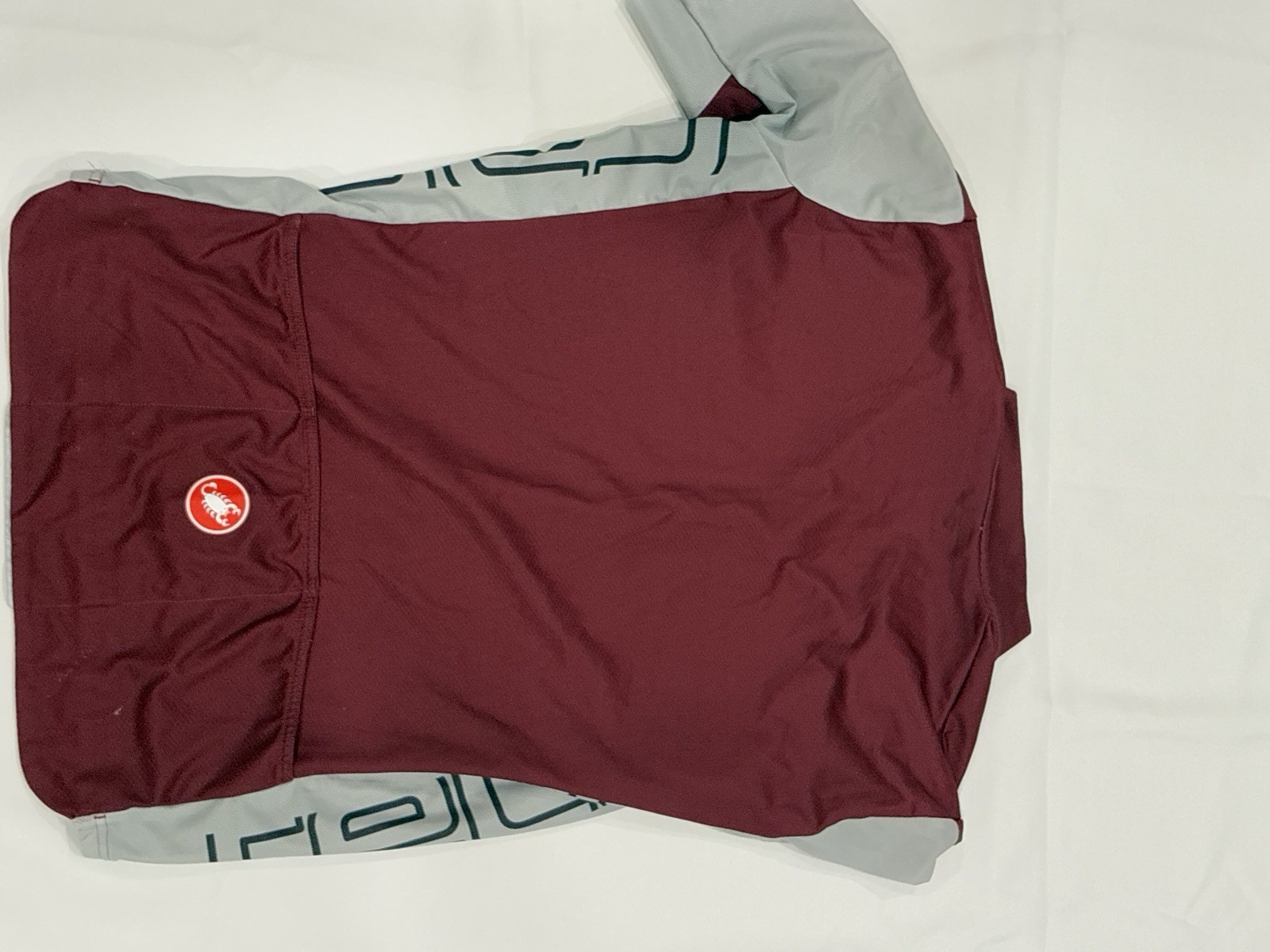 Castelli Maroon Silver Mens 2XL Ultralight Cycling Jersey Stretch Breathe