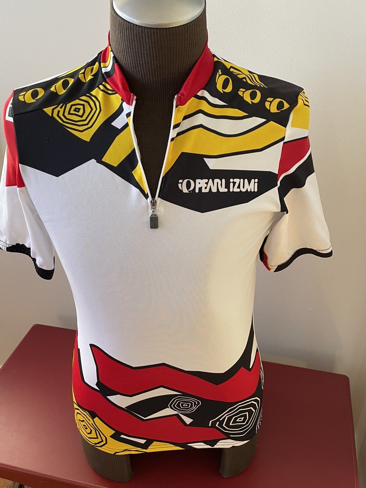 Vintage Pearl Izumi Bicycle Top Multi Color Jersey Made In USA Size M