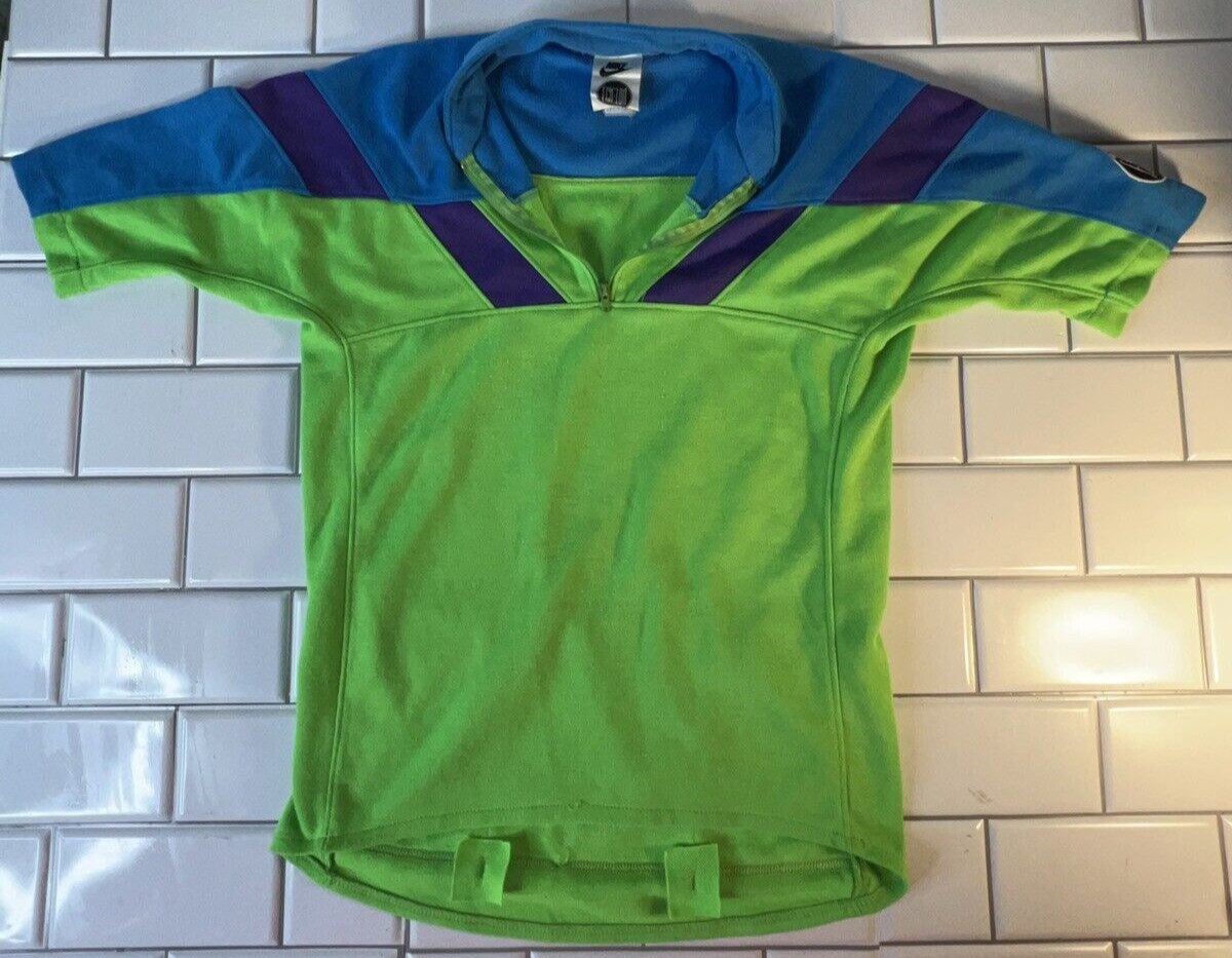 Vintage 90s Nike Echelon Cyclist Shirt Small Multi Color VTG Cycling