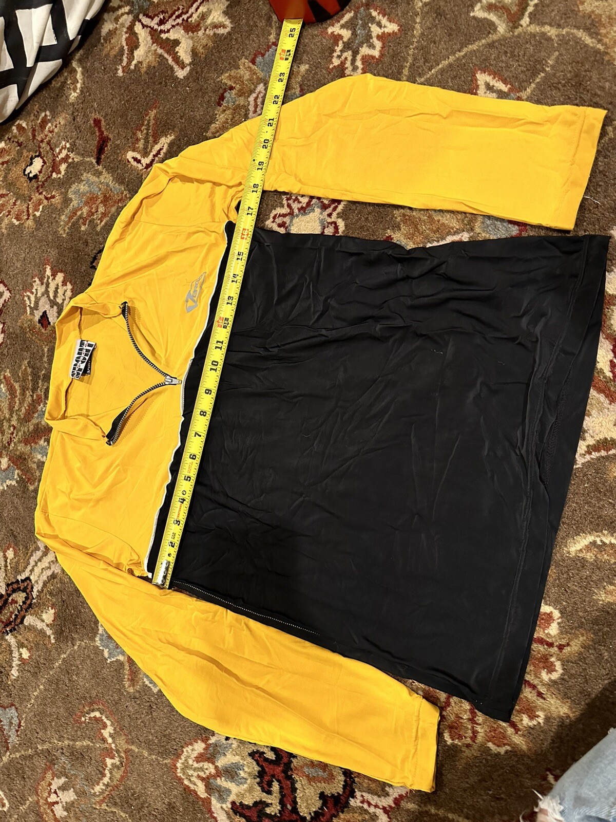 Verge Sport Mens Bicycling Long Sleeve Jersey size Medium Yellow & Black