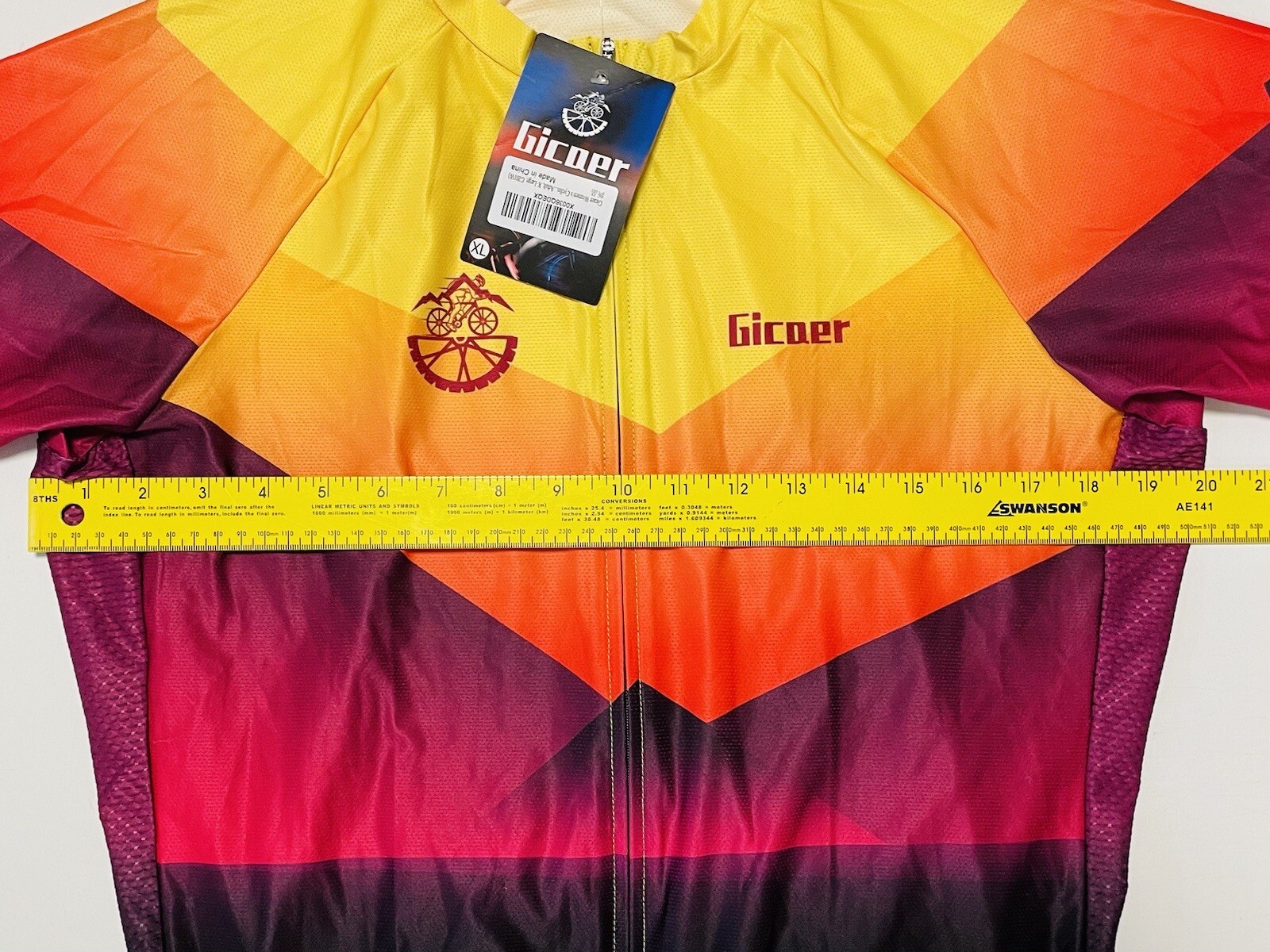 Women’s bike cycling shirt size XL short sleeve Ombre Jersey GICAER NEW (ss42)