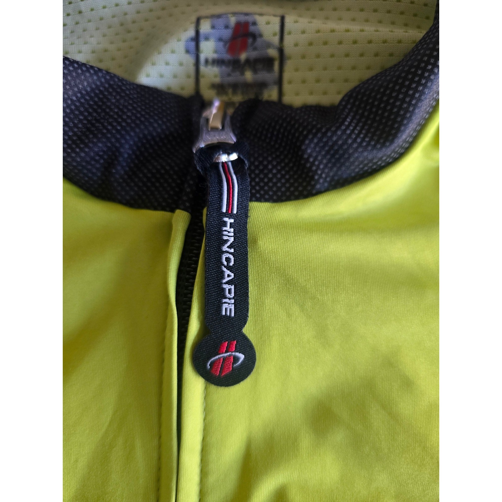 Hincapie Cycling Jersey Mens 2XL Neon Yellow Lion of Flanders Full Zip Short Slv