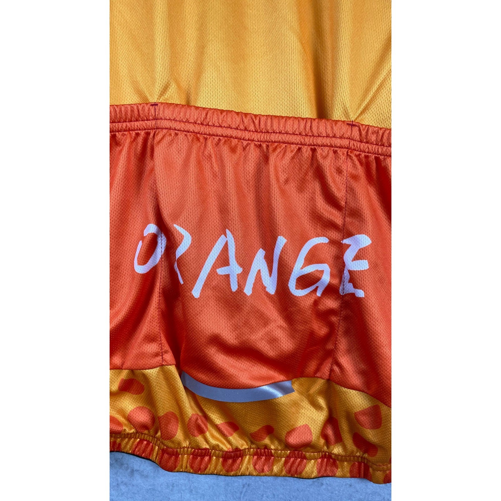 M&M’s Cycling Jersey Mens XXXL Orange Excellent Long Sleeve Full Zip Graphic
