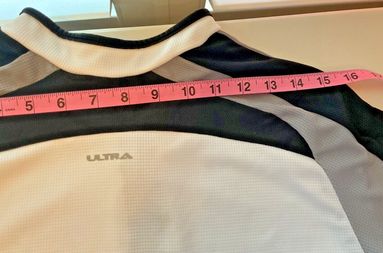 PERFORMANCE Ultra Cycling White Black Gray Full Zip SS Pockets Shirt Biking (L)