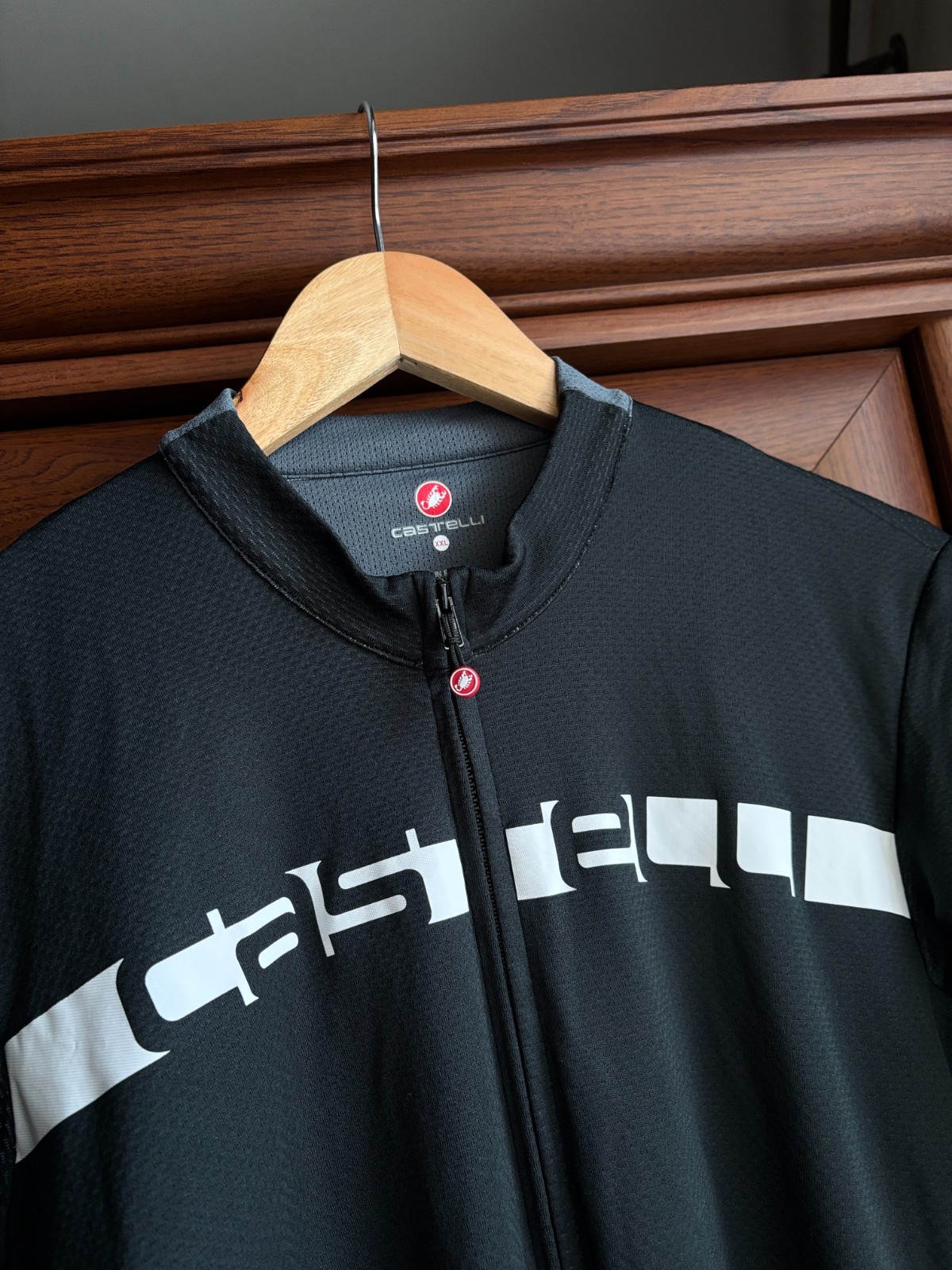 Men’s Castelli Cycling Jersey Full Zip Size XXL Short Sleeve Black / Gray