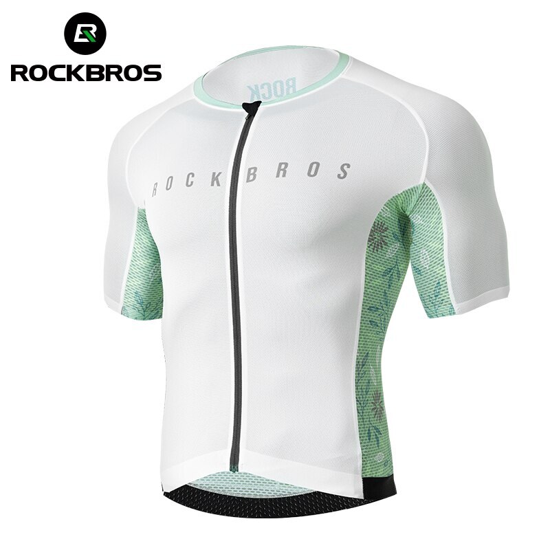 ROCKBROS Men’s Cycling Jersey MTB Road Bike Short Sleeve T-shirt Summer Clothes