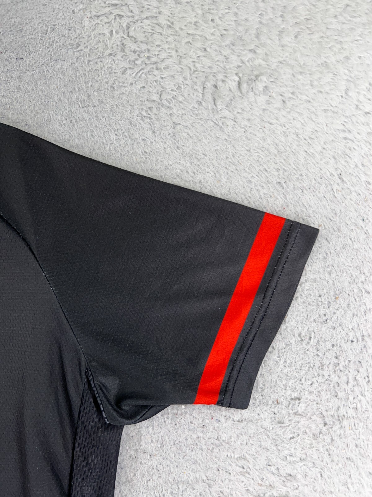 Reehut Cycling Jersey Adult Extra Large Black Red Full Zip 100% Polyester Pocket