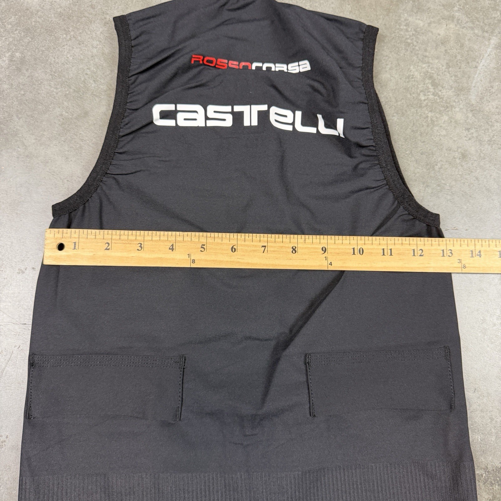 Castelli Cycling Jersey Womens Large Black Full Zip Body Paint Stretch Logo