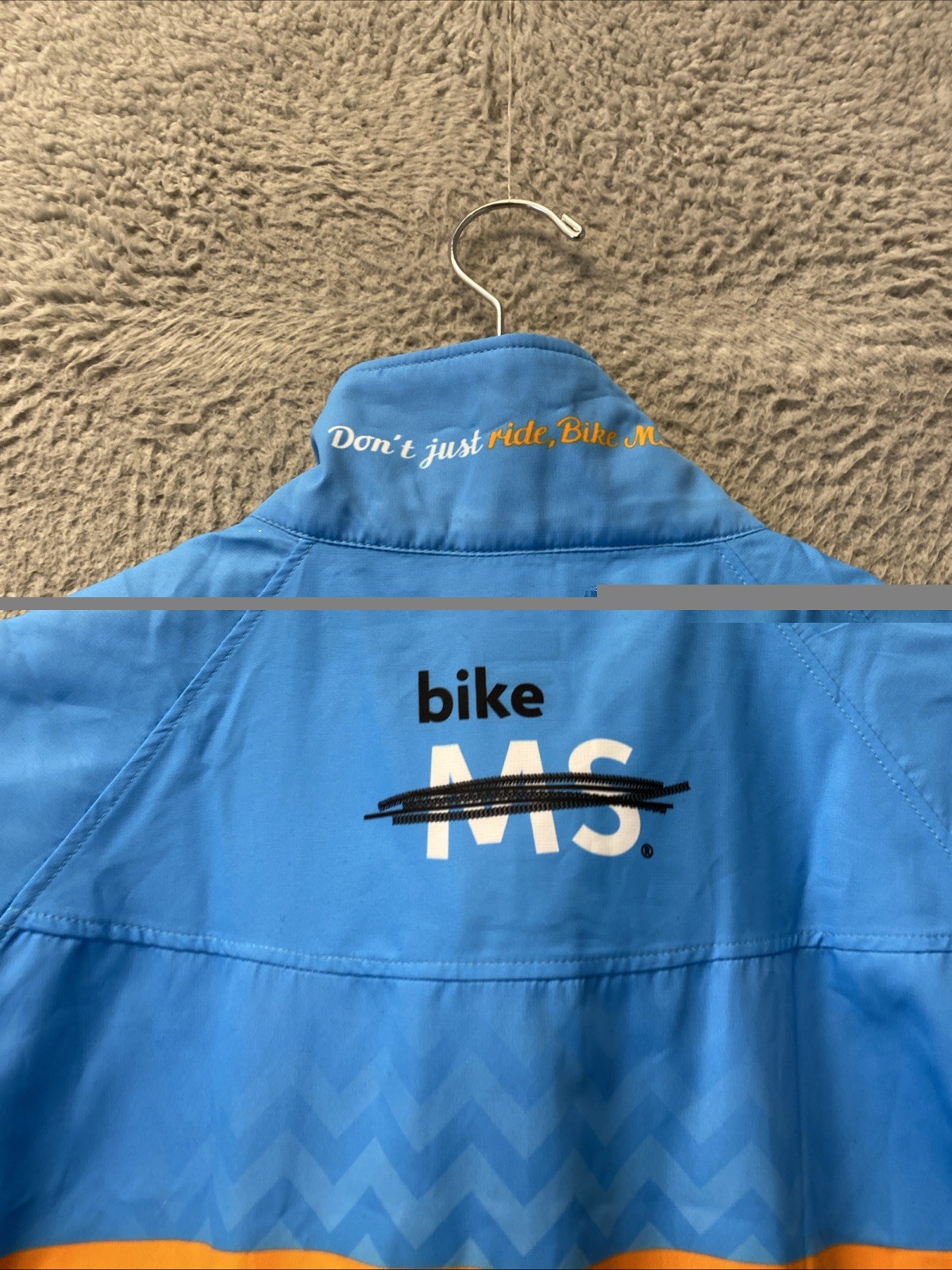 Primal Cycling Wind Vest Mens Large Blue Courage Classic Full Zip NEW/0649