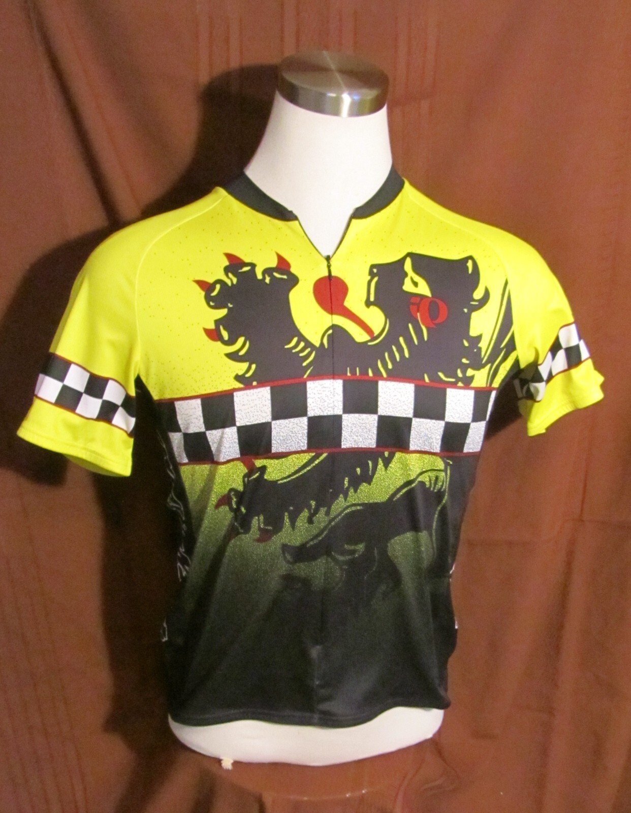 Pearl iZumi Tiger Mens Short-Sleeve 3/4-Zip Cycling Jersey, Pi Originals, M, EUC
