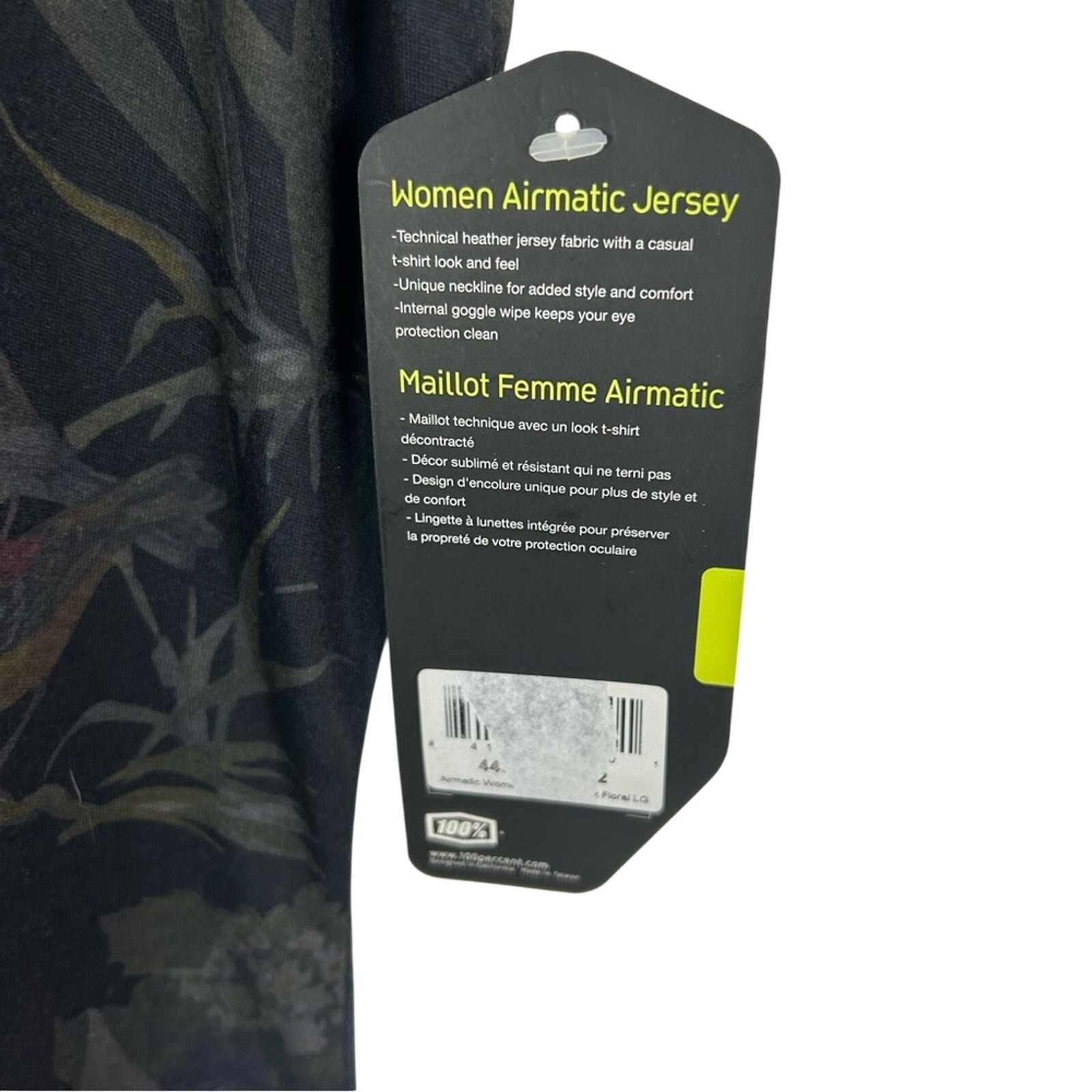 Women’s 100% Airmatic Mountain Bike MTB Cycling Jersey in Black Floral Size L