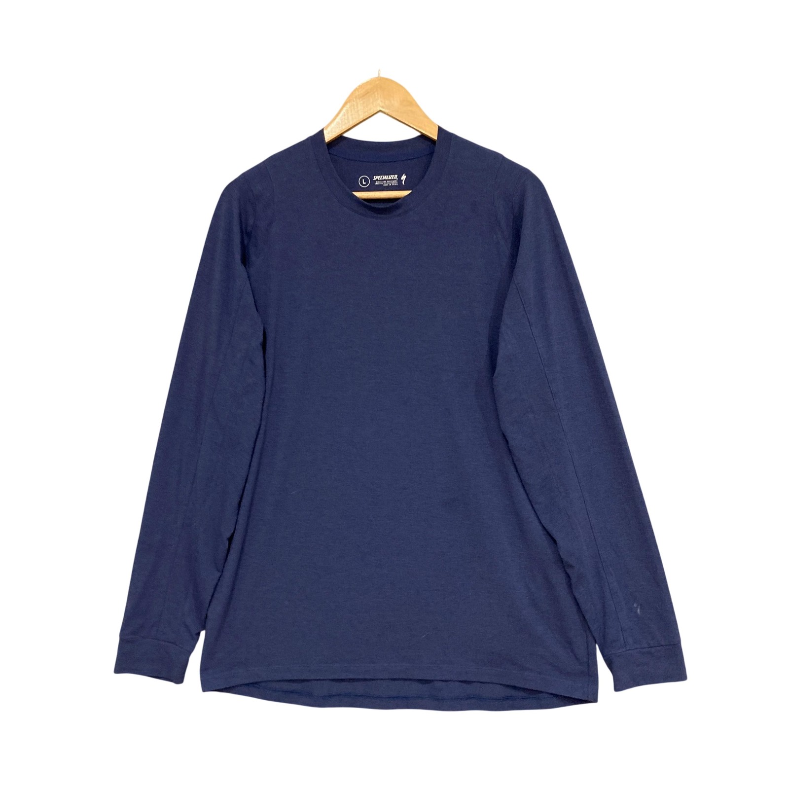 Specialized Trail Jersey Shirt Mens Large Blue Long Sleeve MTB Cycling Top Logo