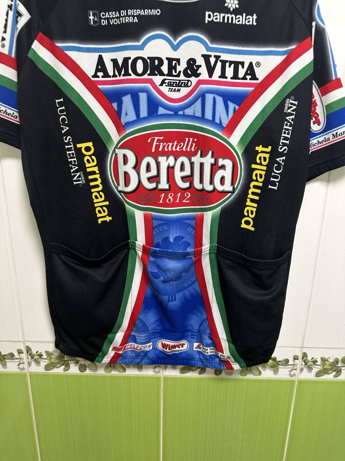 Rare Amore & Vita Beretta 2001 Giessegi cycling jersey size XL 6