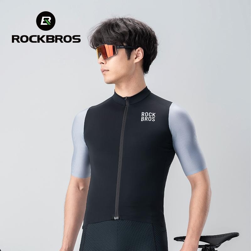 Rockbros Men’s Cycling Shirt Summer Mtb Road Cycling Jersey 2024 Fashion Color B