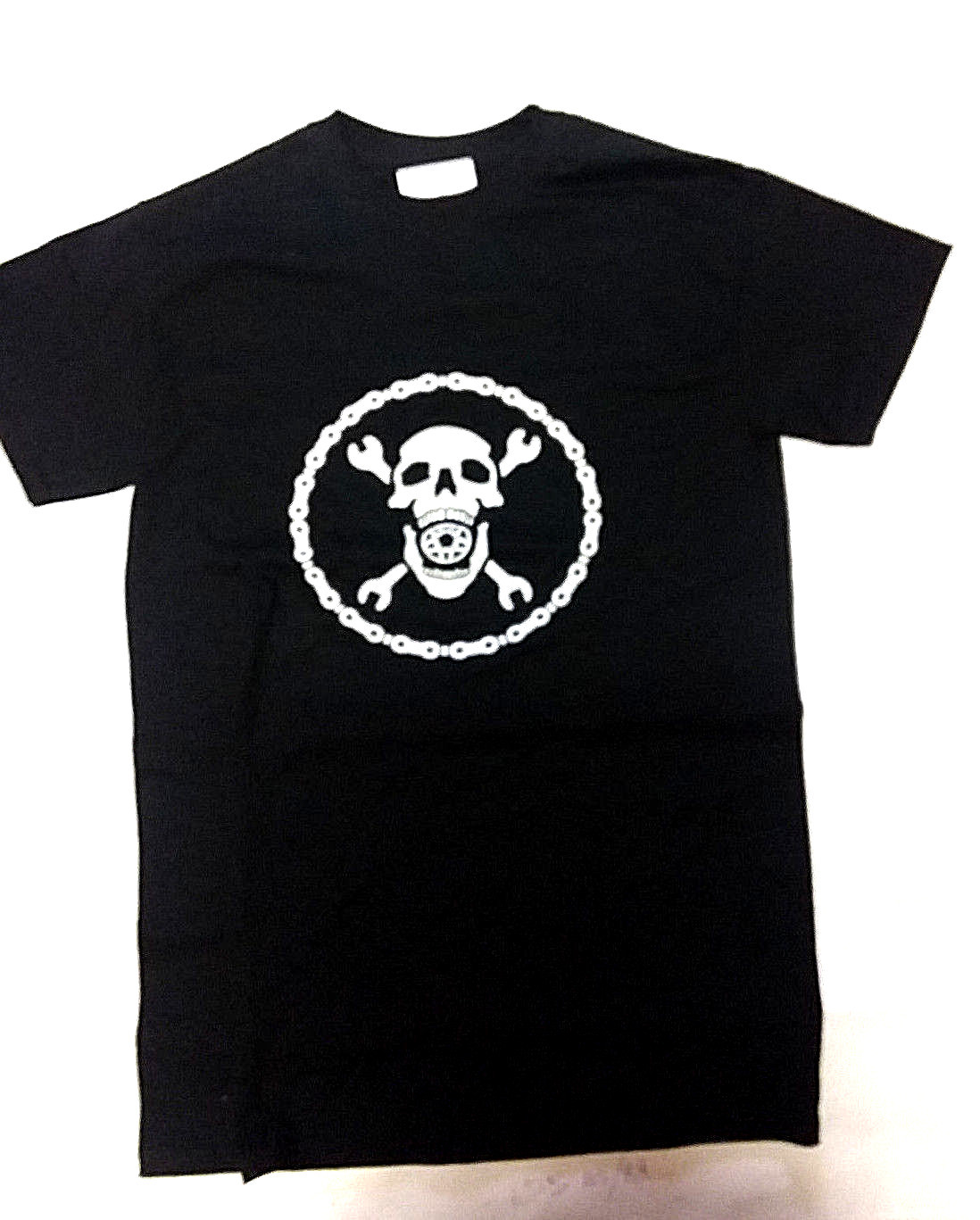 Papa Wheelie Skull Chain Gang Short Sleeve Cycling Cotton Tee Shirt Blk ShpsFREE