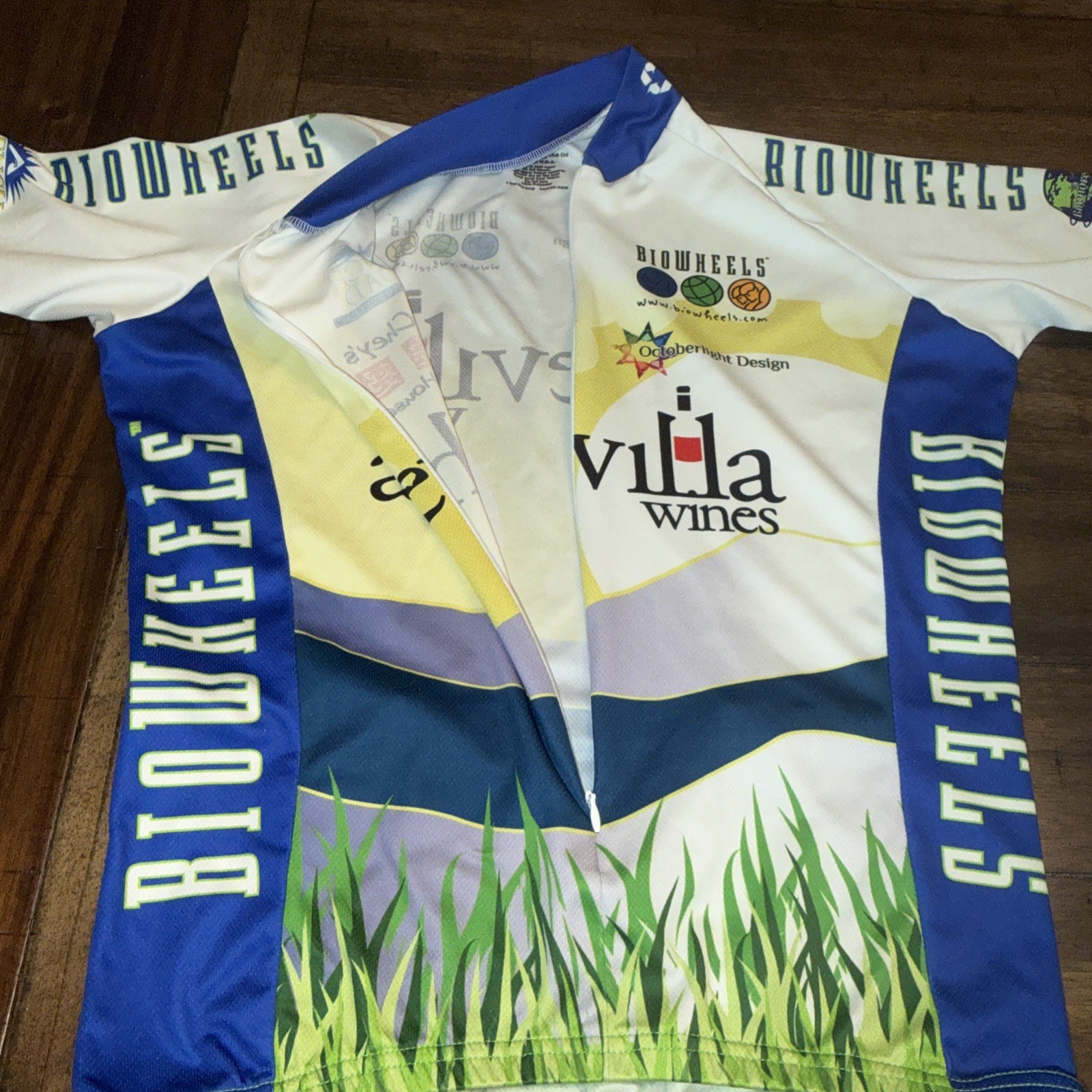 VOmax Unisex 3/4 Zip Short Sleeve Cycling Jersey w/Back Pockets Size Small