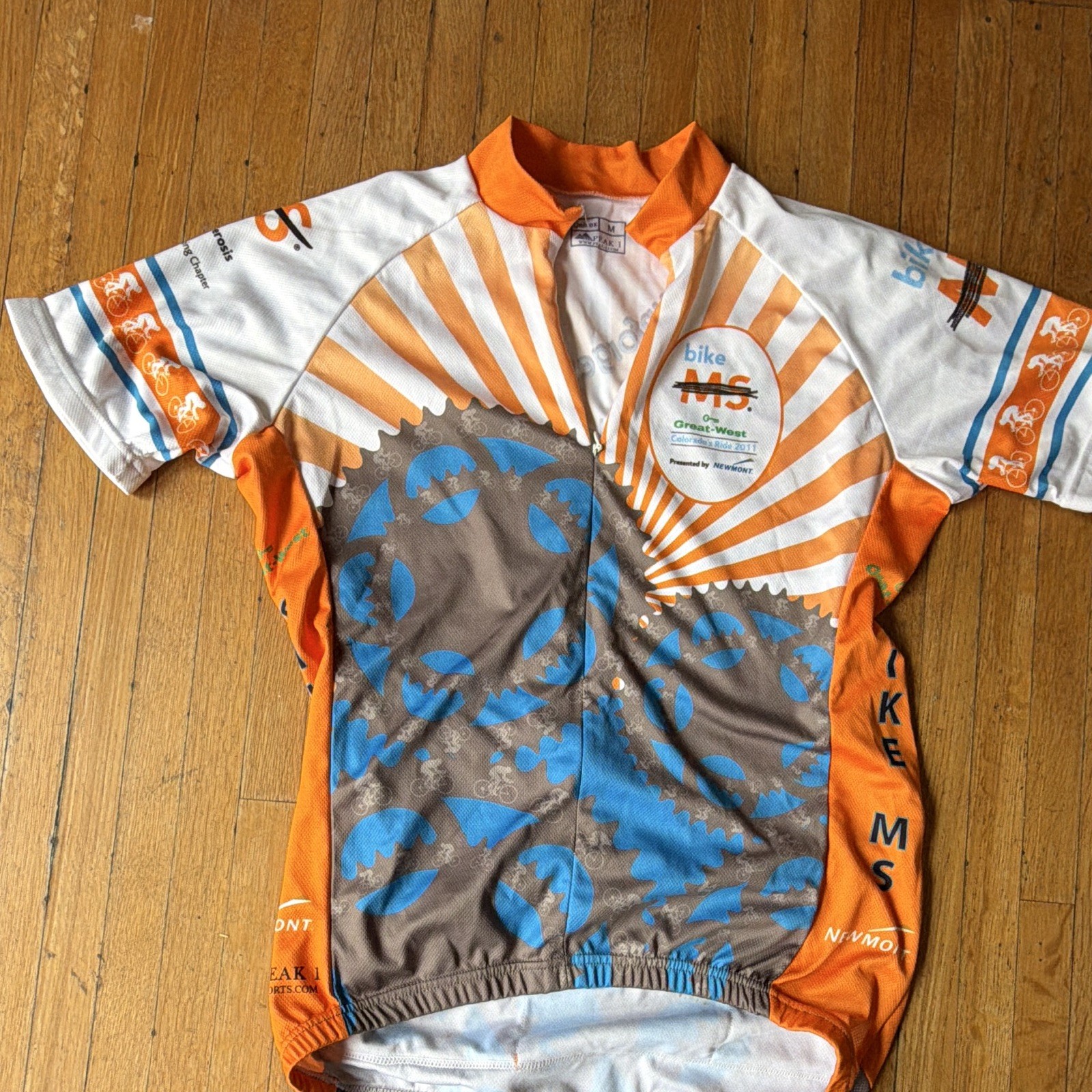 Peak 1 Unisex Adult M Bike MS Great-West Colorado Ride 2011 Full Zip Jersey