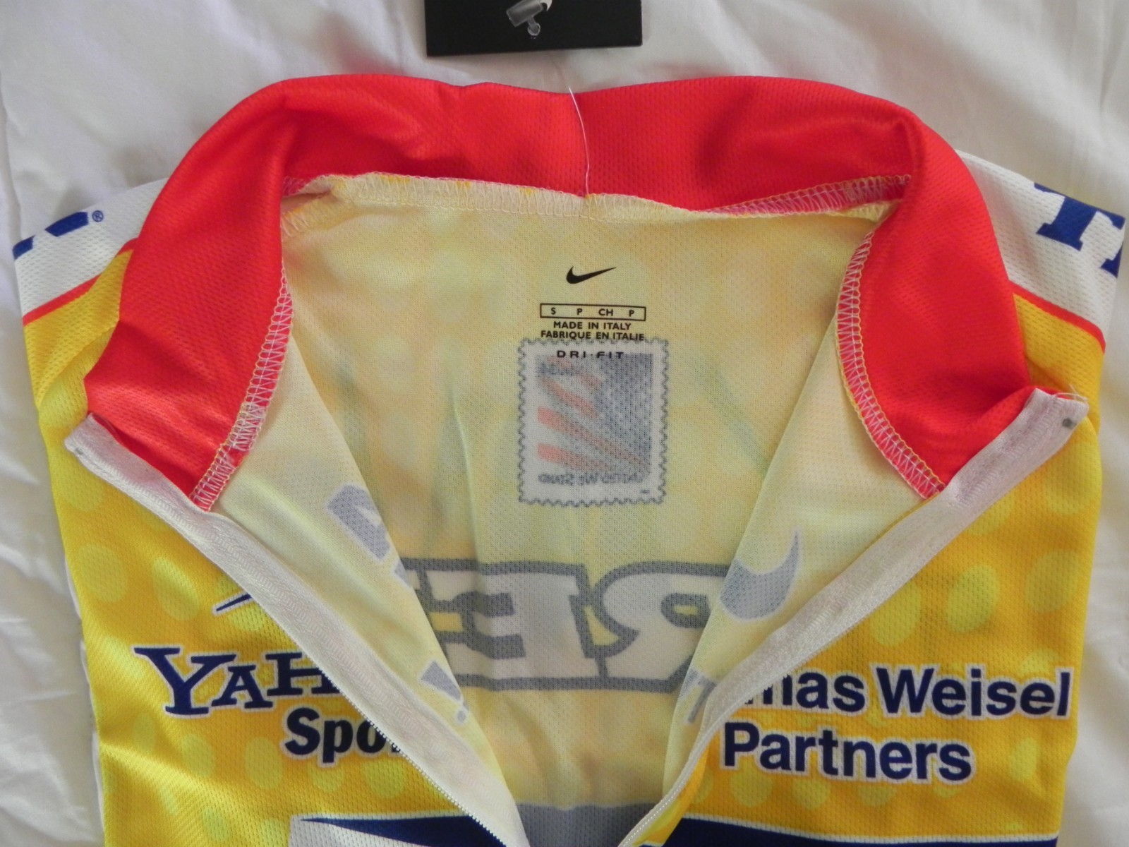 USPS Commemorative cycling jersey,SS Nike dri-fit Yellow Size Small