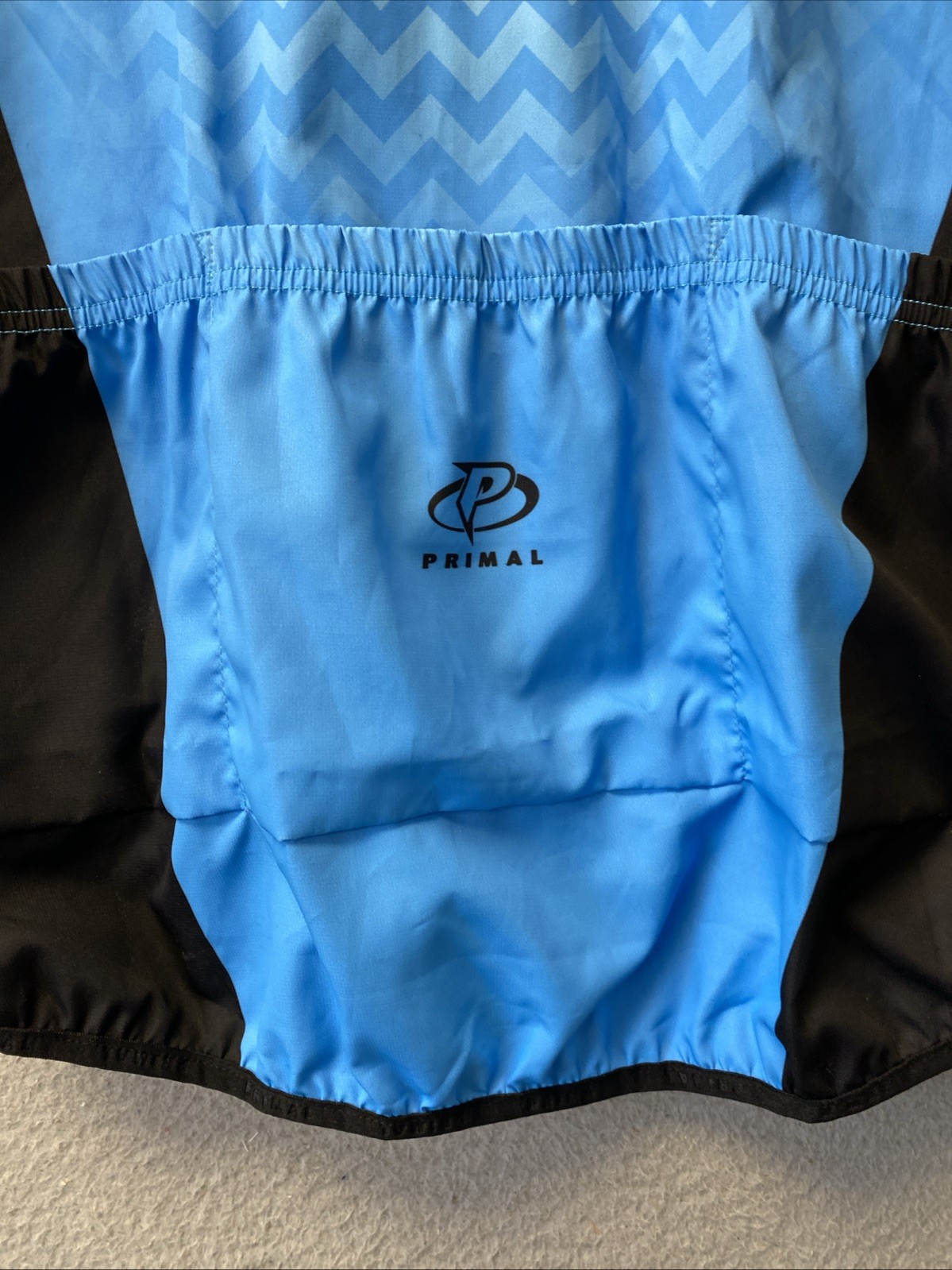 Primal Cycling Wind Vest Mens Large Blue Courage Classic Full Zip NEW/0649