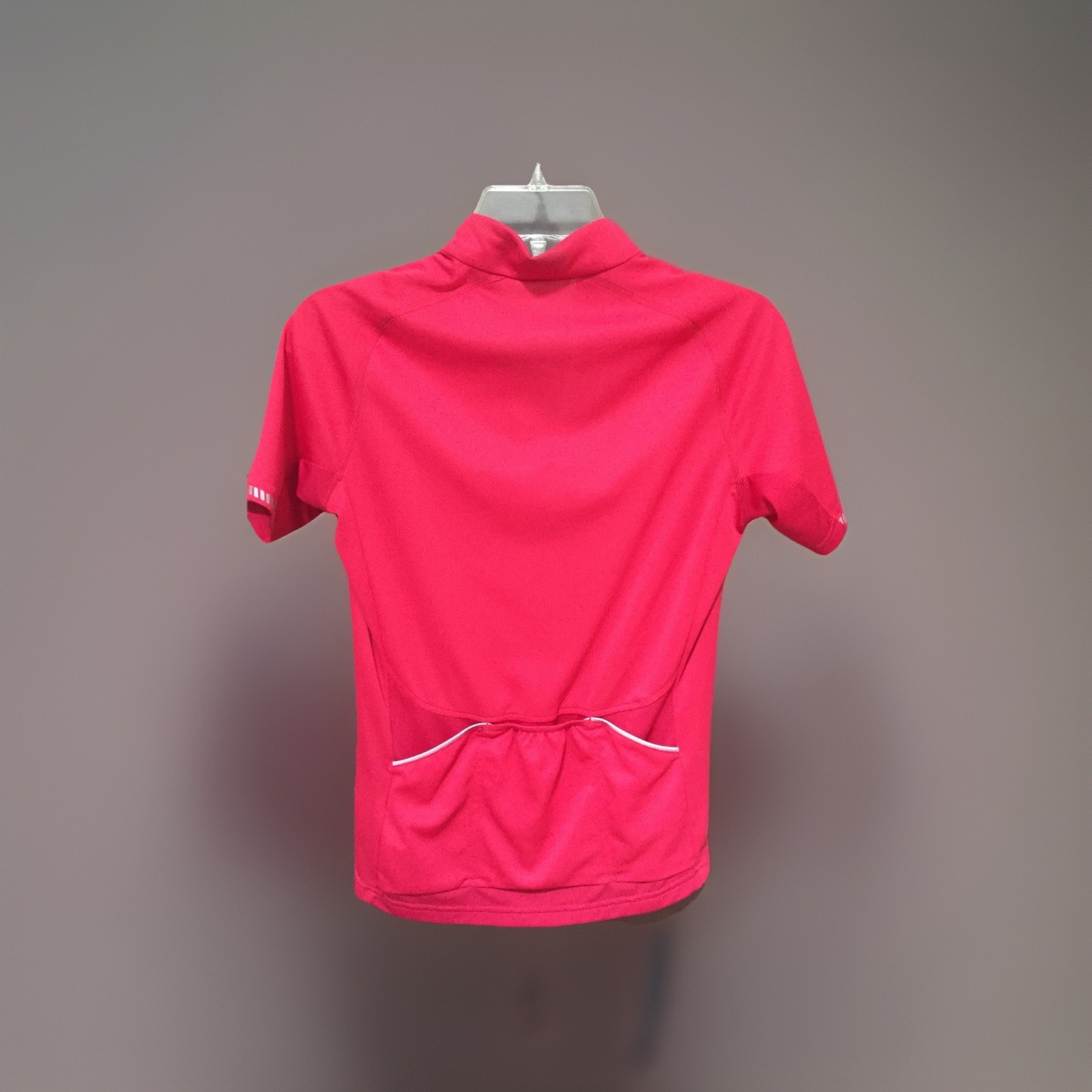 Gore Bike Wear Top Size Small 3 Back Pockets Partial Zip Neck Short Sleeve