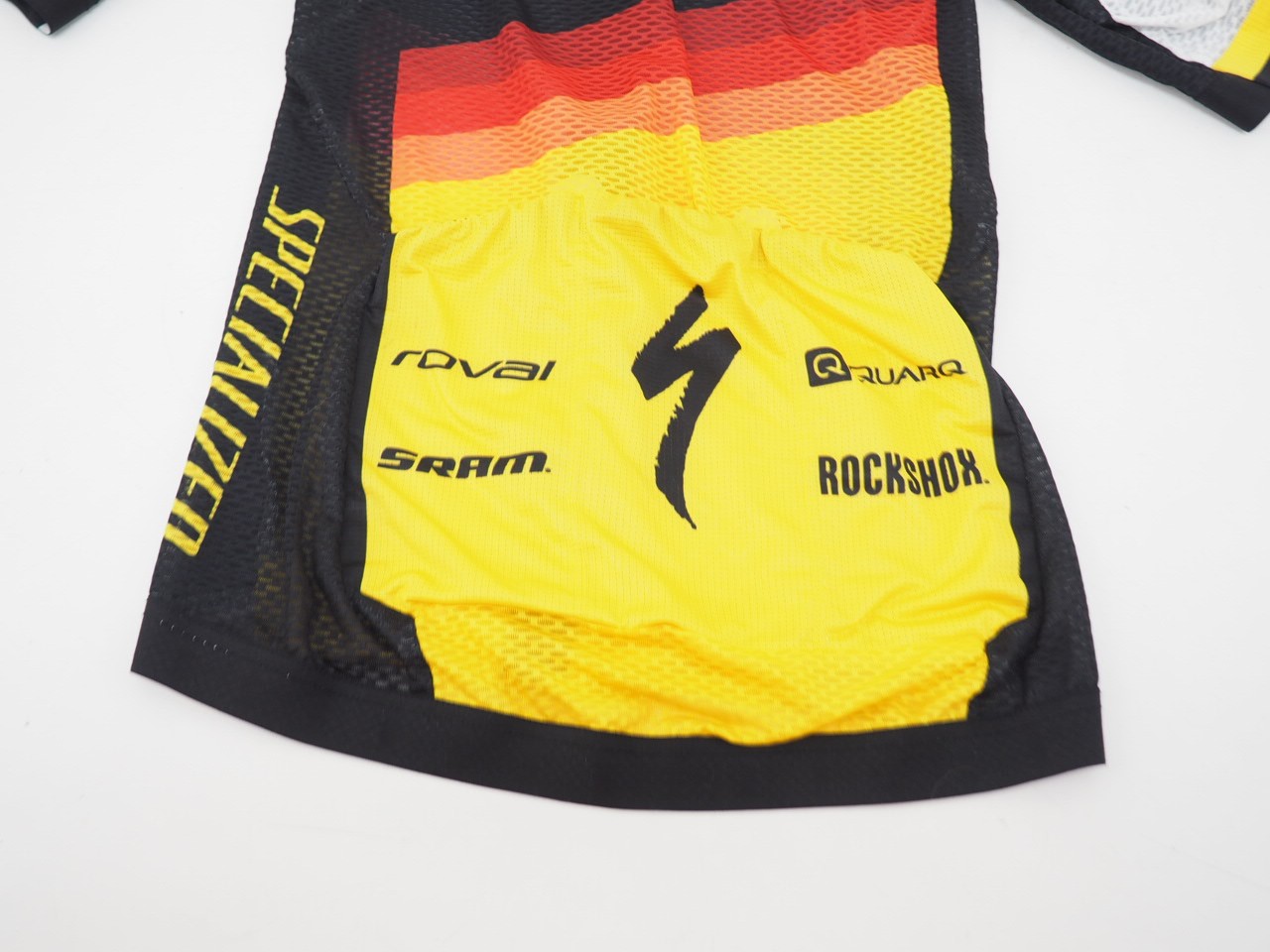 Specialized Racing Lightweight Cycling Jersey Size XXS Orange/Yellow/BK/WH