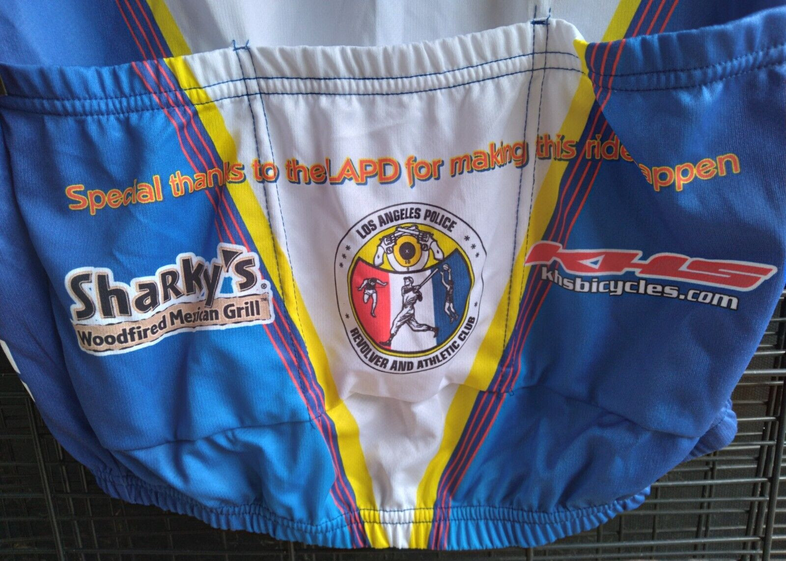 Pace Cycling Jersey Multicolor 1/2 Zip City Of Angels Funride L Jersey USA Made