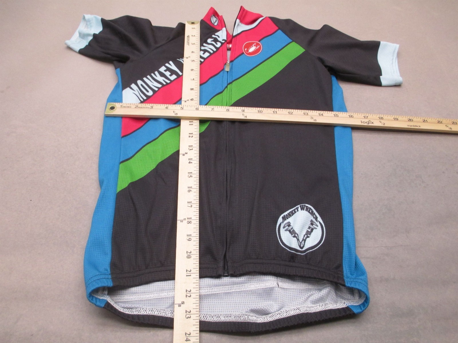 Castelli Size M Womens Multicolor Cycling Stretch Back Pocket Full Zip Top 437