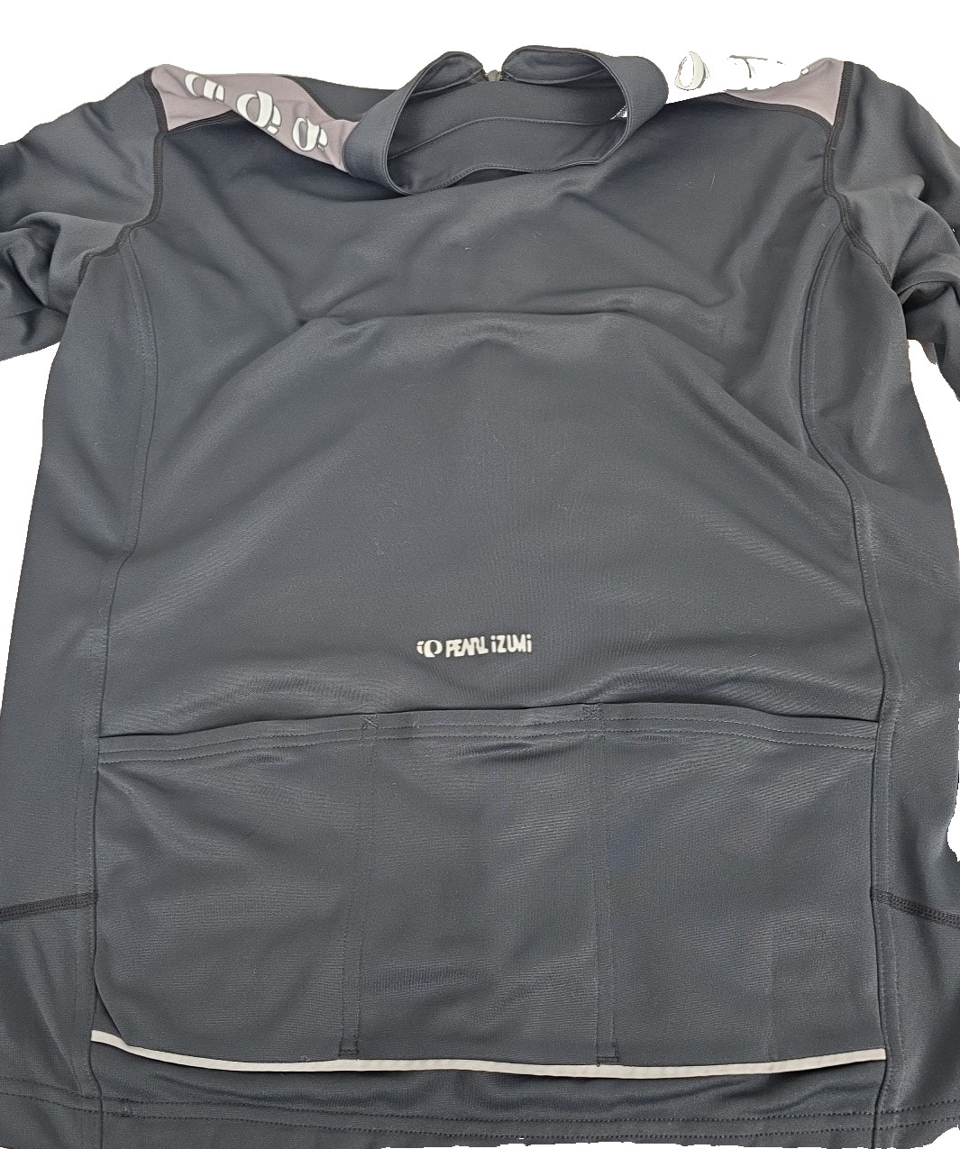 Pearl Izumi Mens Black 1/2 Zip Quest L/S Cycling Jersey Sz Medium Logo Bike