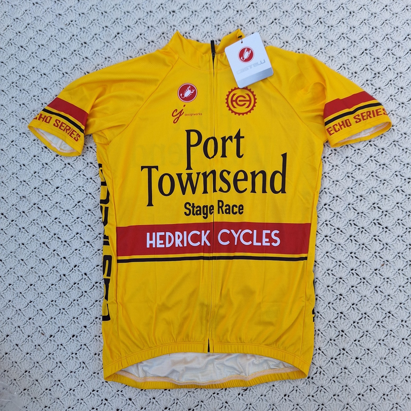 NEW Castelli Team Jersey Covered FZ Cycling Bike Race Short Sleeve Full Zip