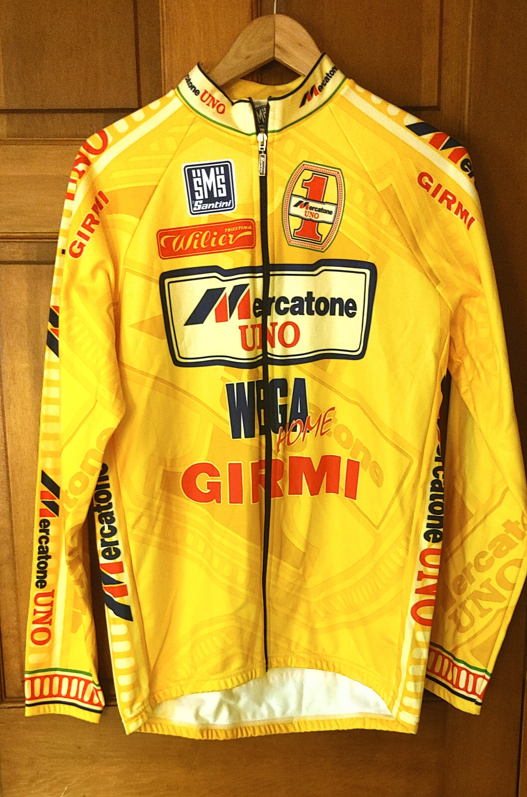 1997 Mercaton Uno Italian insulated long sleeve professional cycling jersey XXXL