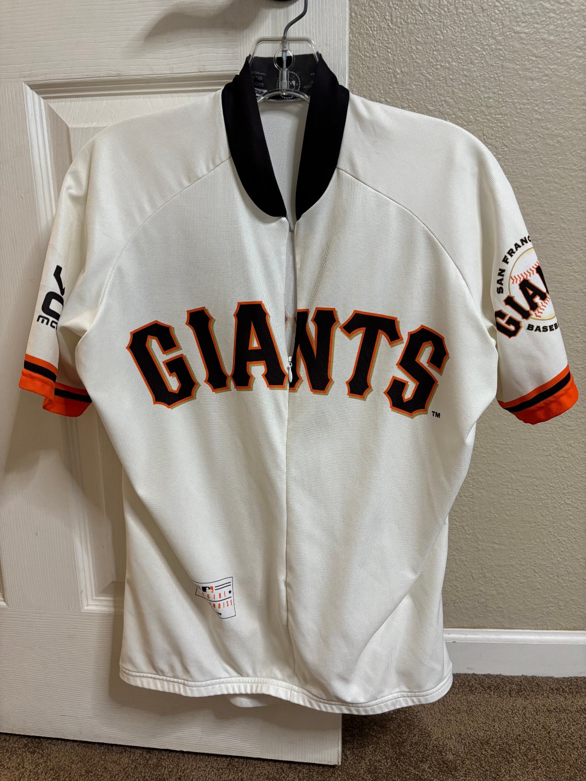 VOMAX SF GIANTS GENUINE MERCHANDISE 3/4 ZIPPER 3 POCKET CYCLING SHIRT MEN M
