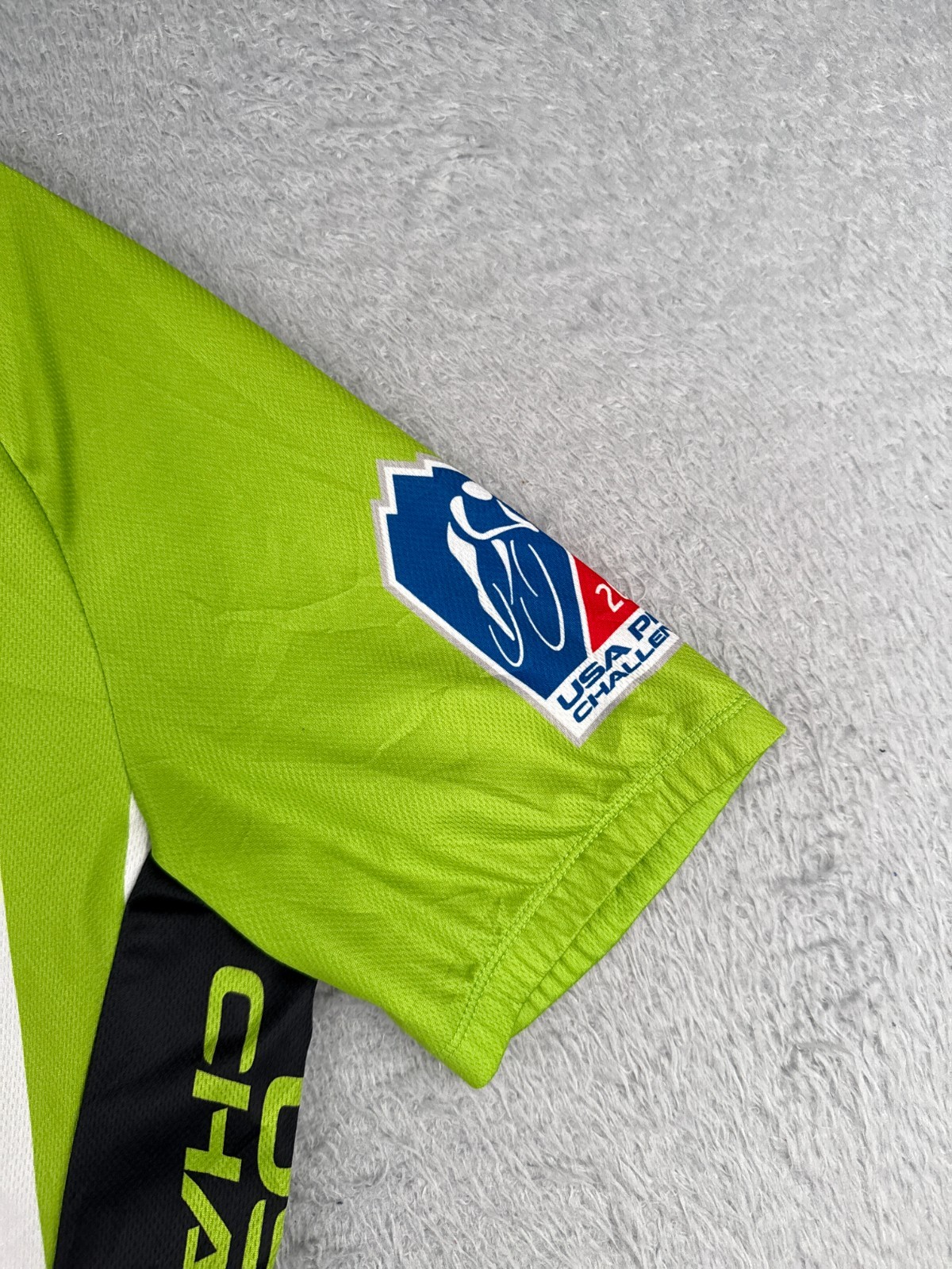 Pearl Izumi Cycling Jersey Adult Medium Green White USA Pro Challenge 1/2 Zip
