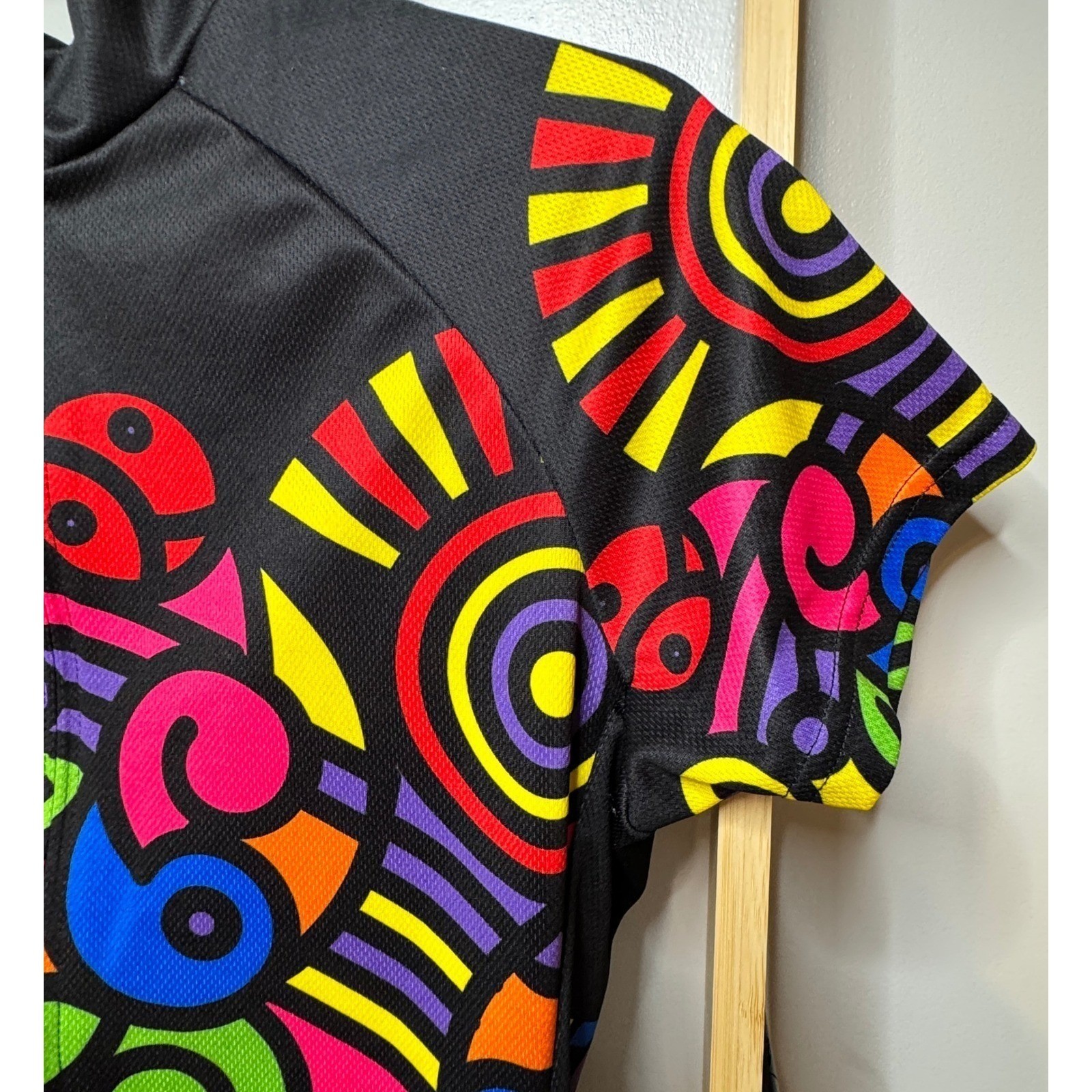 Primal Women’s M Cycling Jersey Colorful Abstract Graphic 1/4 Zip 3 Pocket Bike