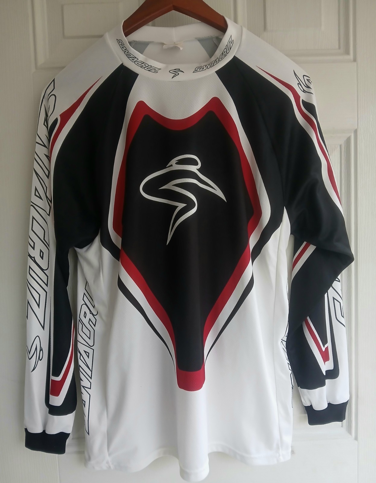 VtgRaglanJerseyCyclistsRedBlackPerformanceSportBicyclePopArtGraphicPreppy90s M L