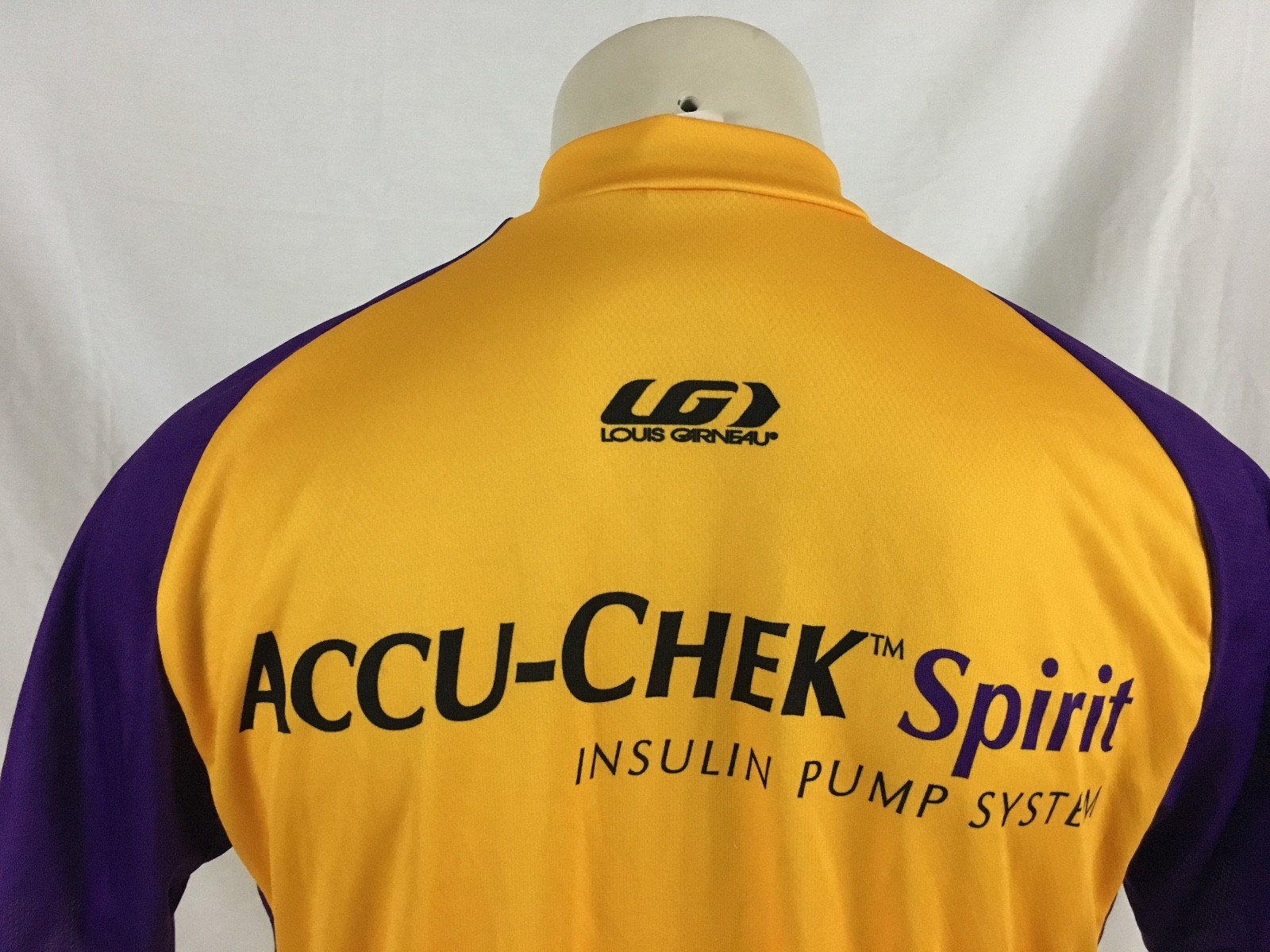 Accu-Check Spirit Yellow & Blue Cycling Short Sleeve Jersey Louis Garneau 2XL