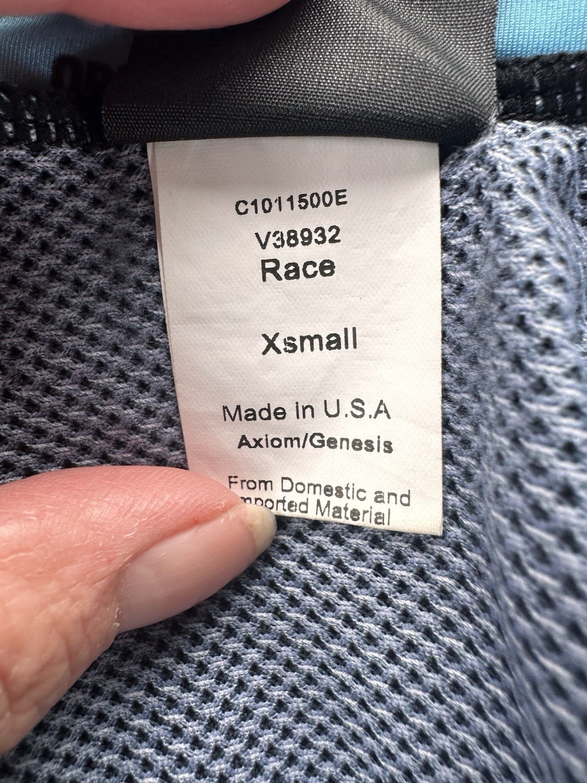 Ornot Race Cycling Jersey Women’s XS Black Blue Stripe Made in USA California